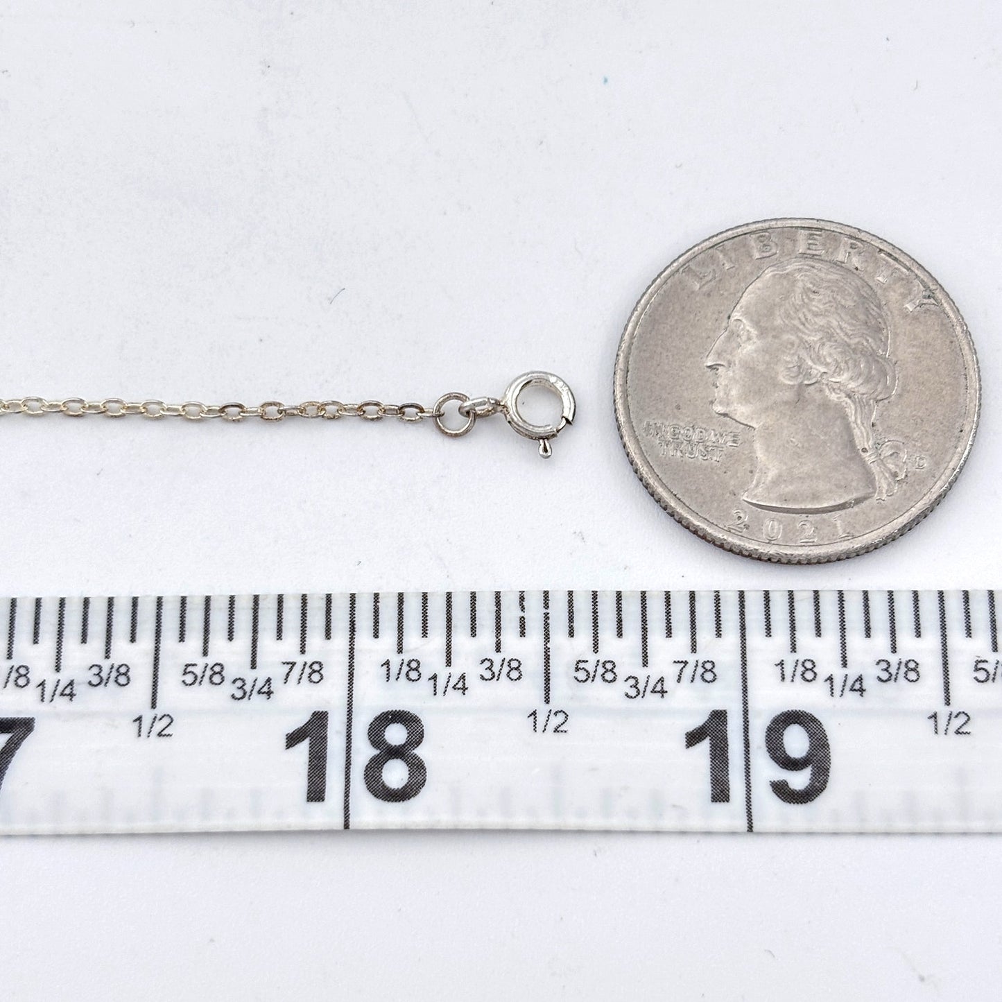 Vintage Sterling Silver 925 Infinity Cross Necklace 16.5"-18.5"