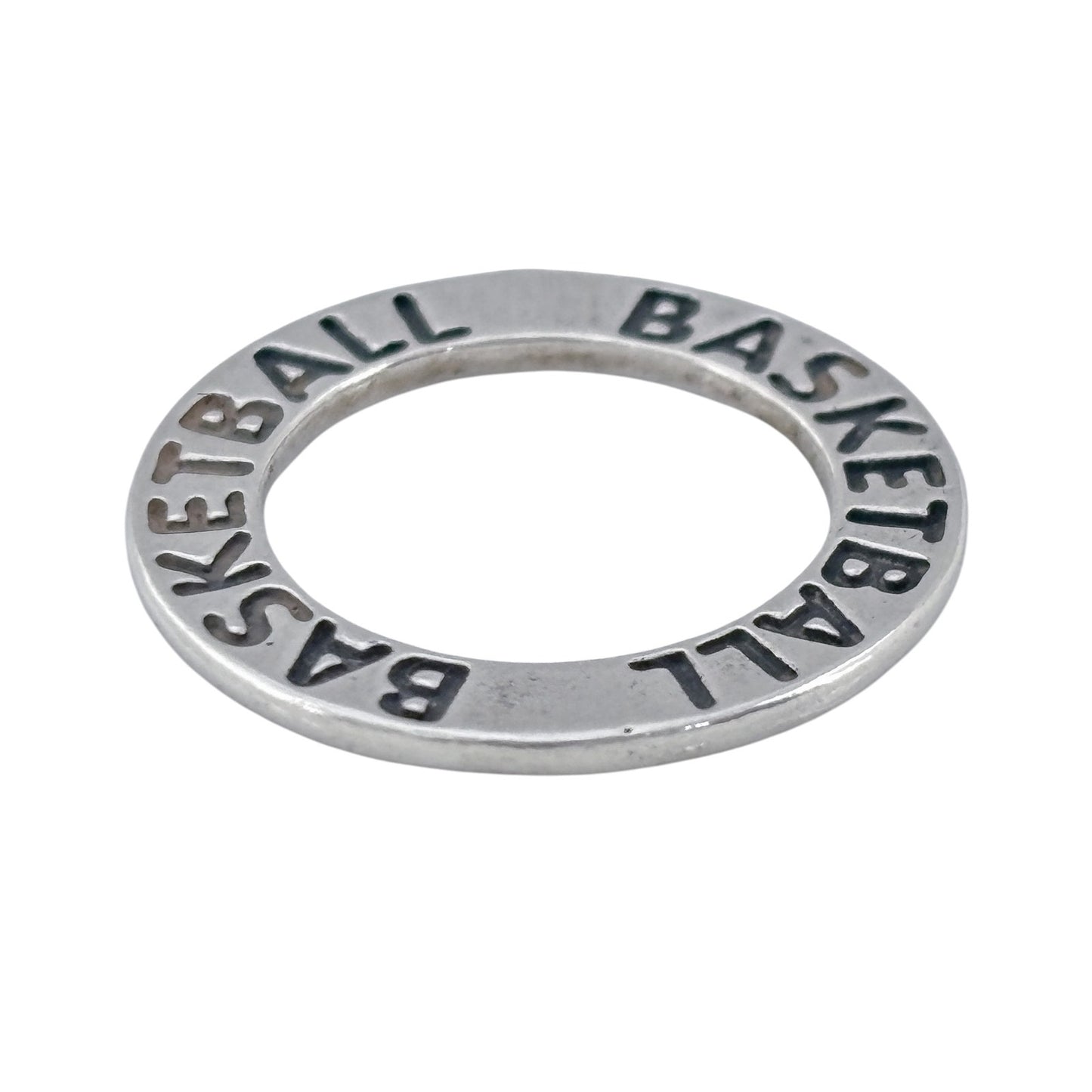 Vintage Sterling Silver 925 Basketball Pendant