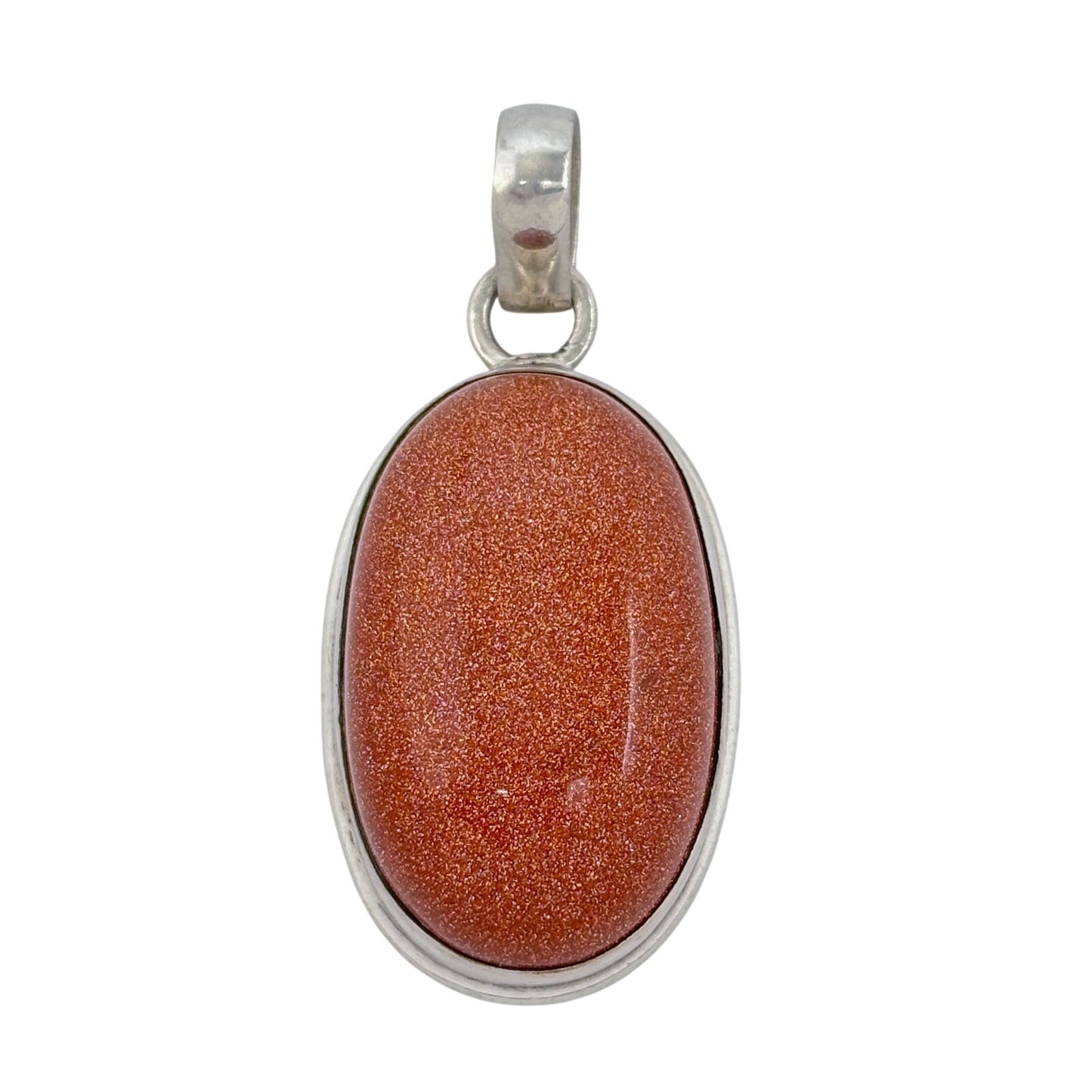 Vintage Sterling Silver 925 Sunstone Pendant