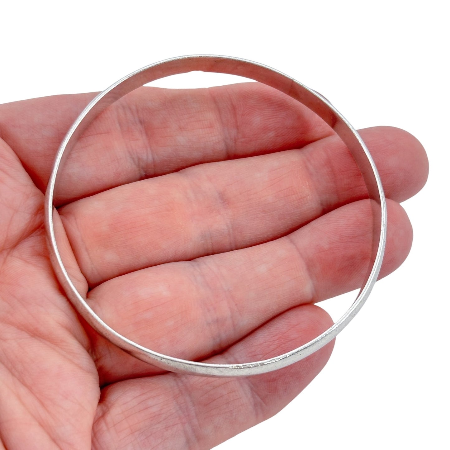 Vintage Sterling Silver 925 Classic Bangle Bracelet 8.25"
