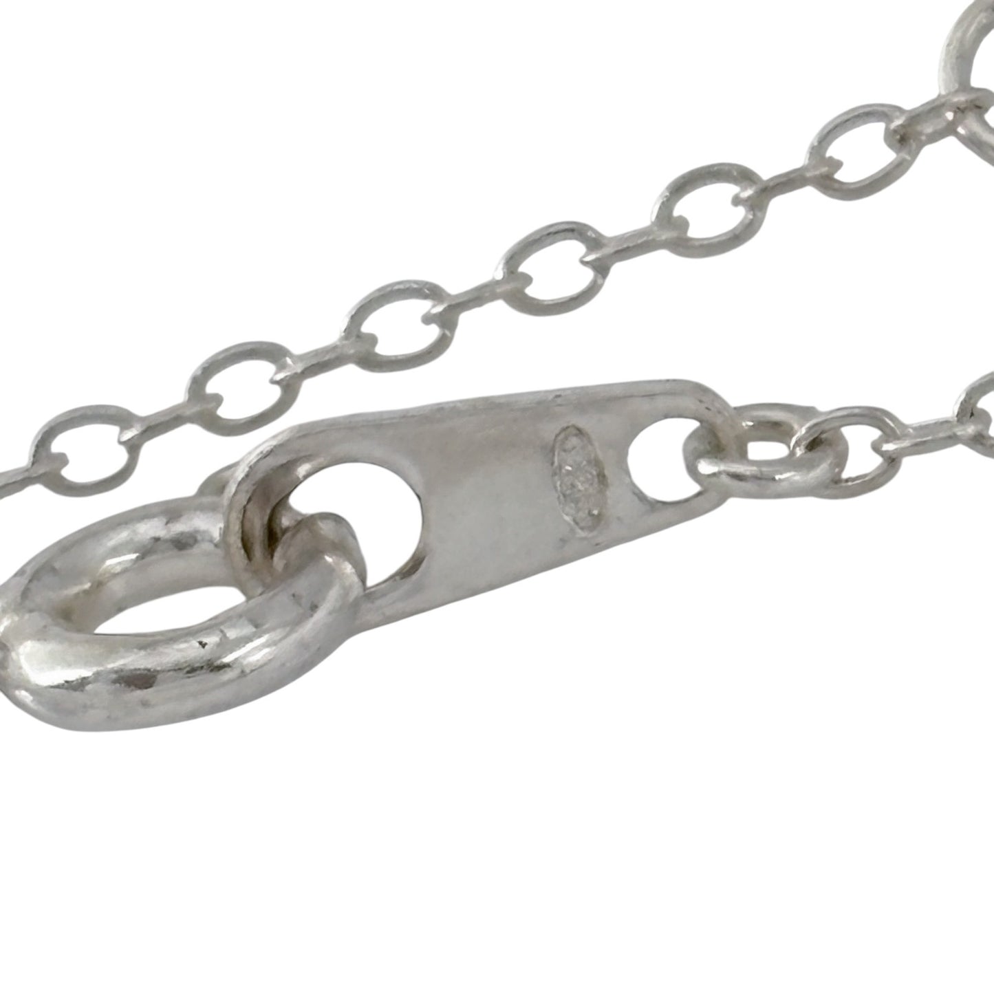 Vintage Sterling Silver 925 Anchor Pendant Necklace 16.5"-18.5"