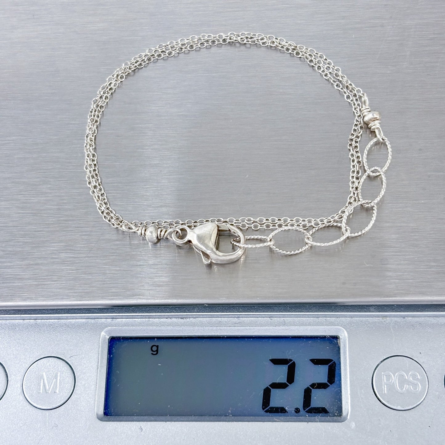 Vintage Sterling Silver 925 Cable Chain Necklace 16.5"-18"