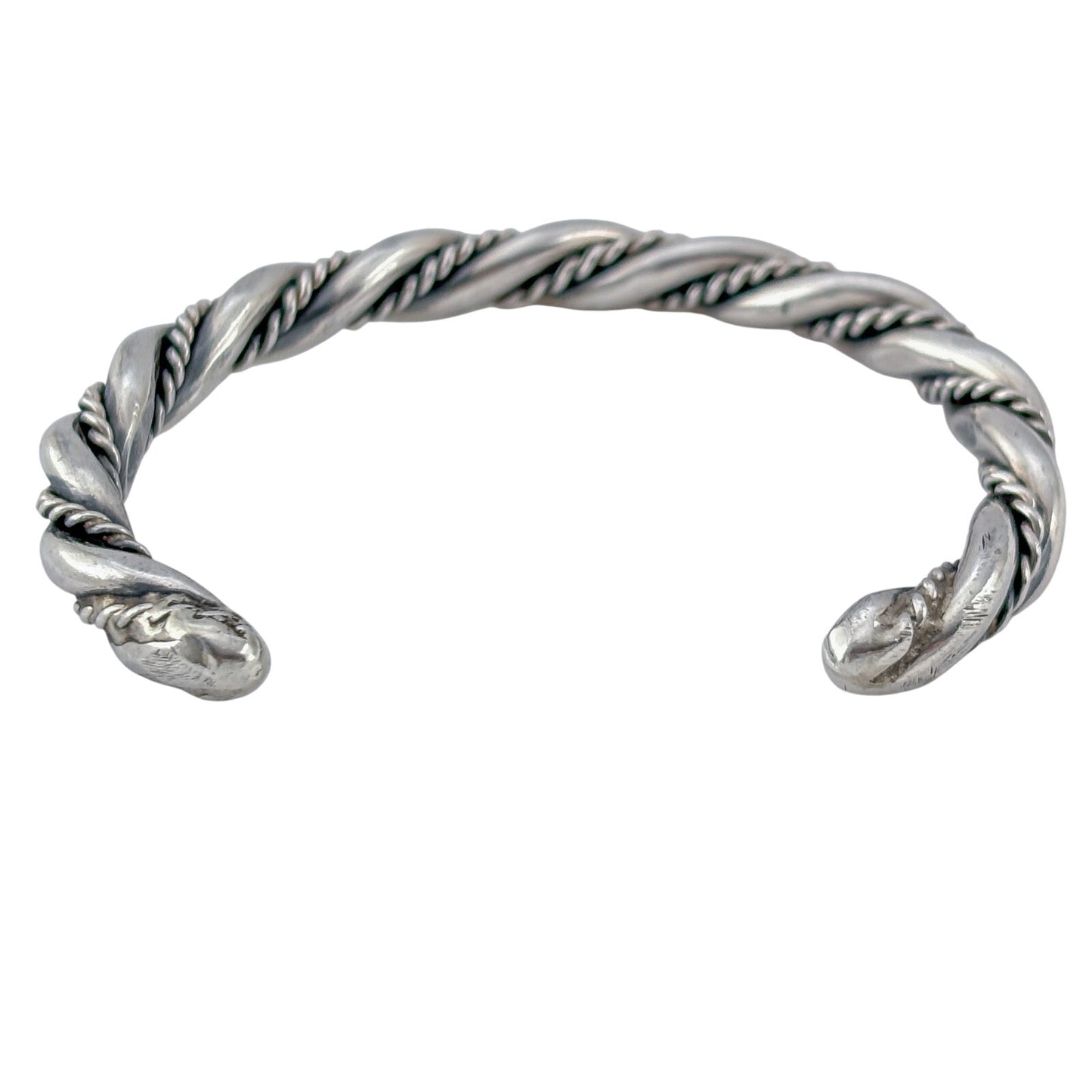 Vintage Sterling Silver 925 30 Grams Twisted Cuff Bracelet 6.25"