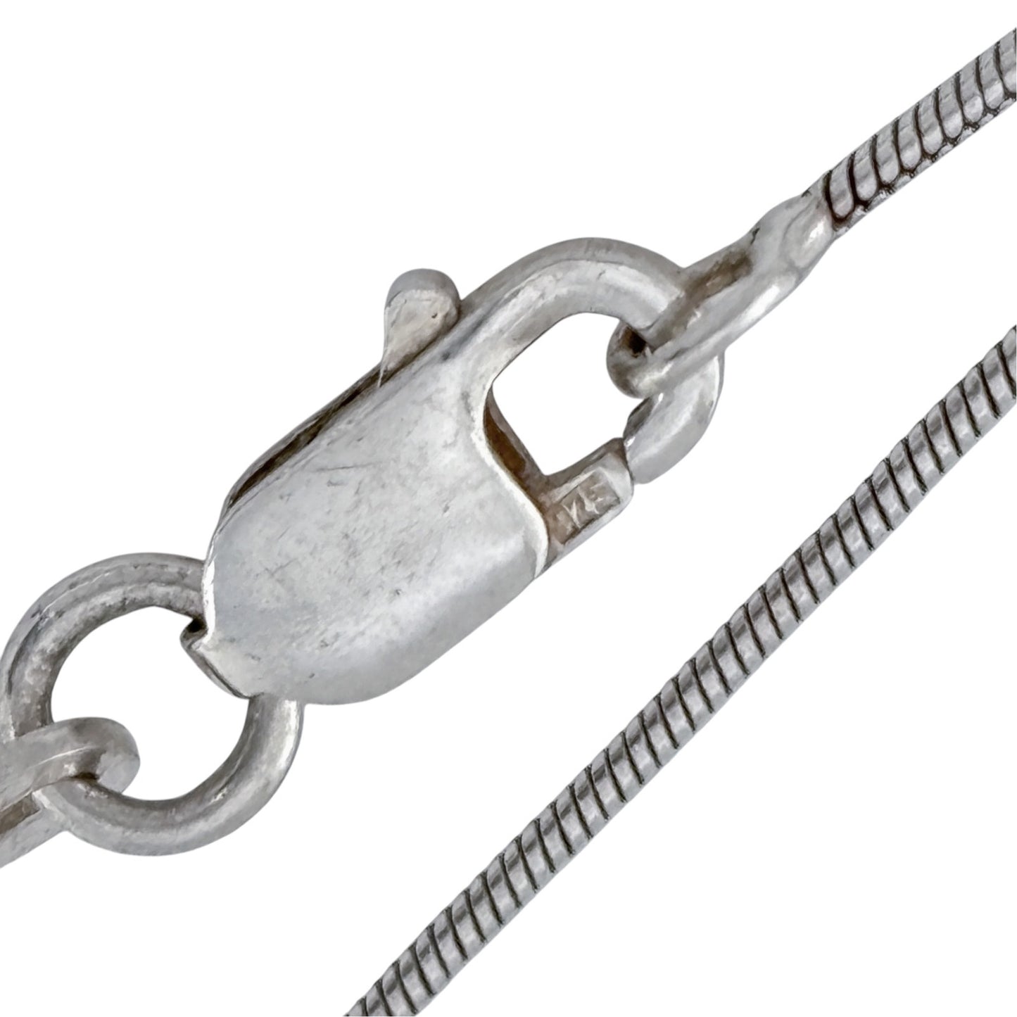 Vintage Sterling Silver 925 Snake Chain Necklace 17.5"