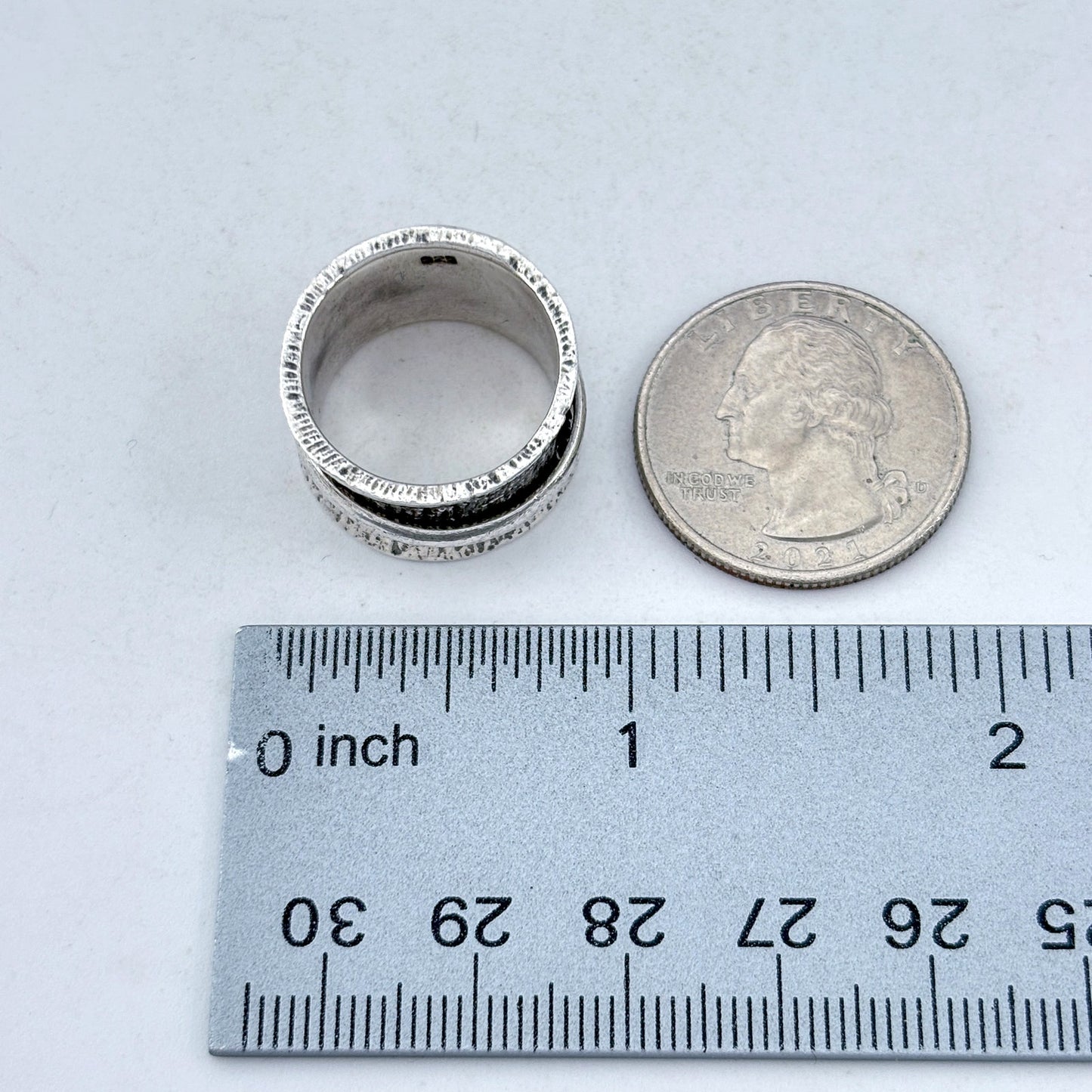 Vintage Sterling Silver 925 Spinner Fidget Ring Size 7