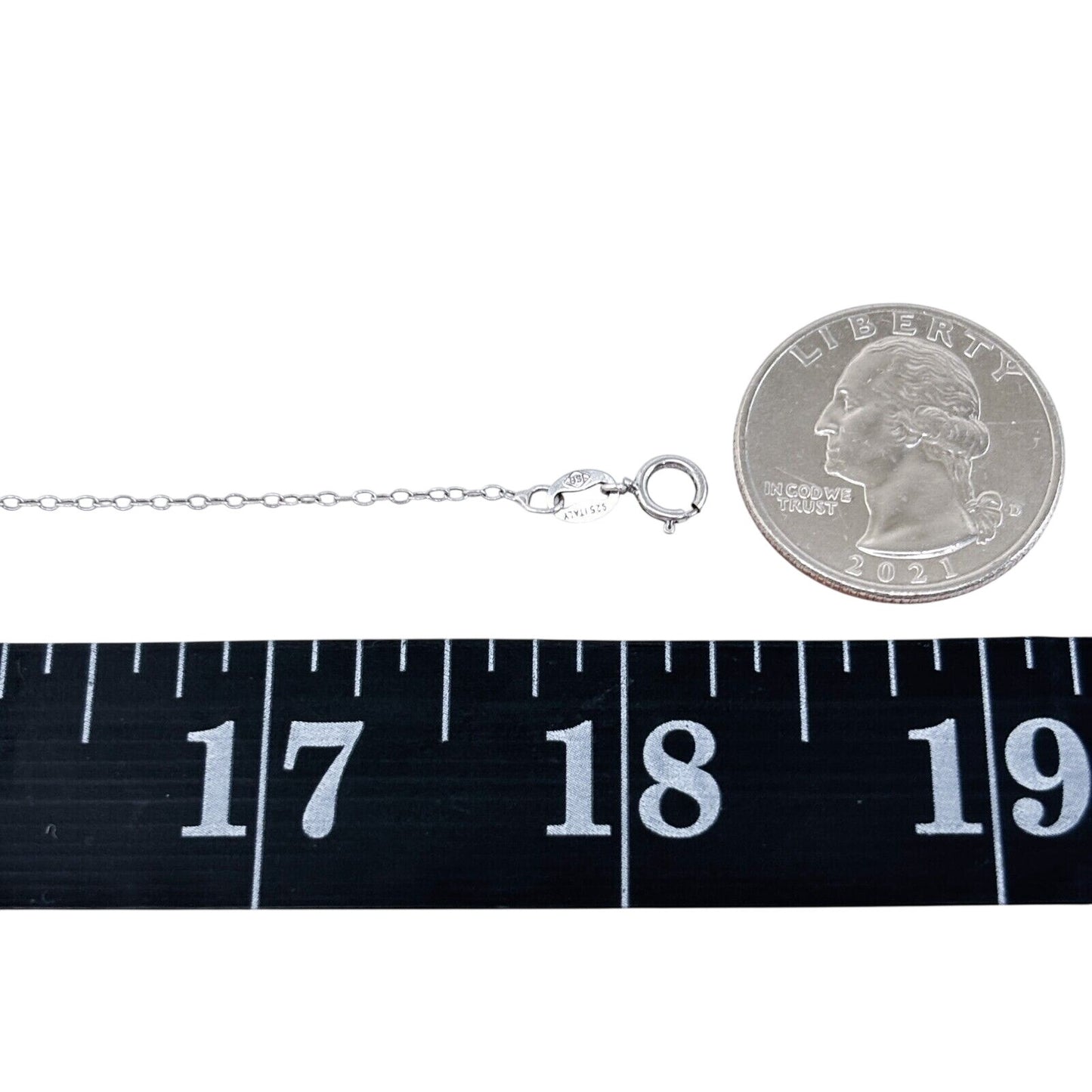 Vintage Italy Sterling Silver 925 Cable Chain Necklace 18"