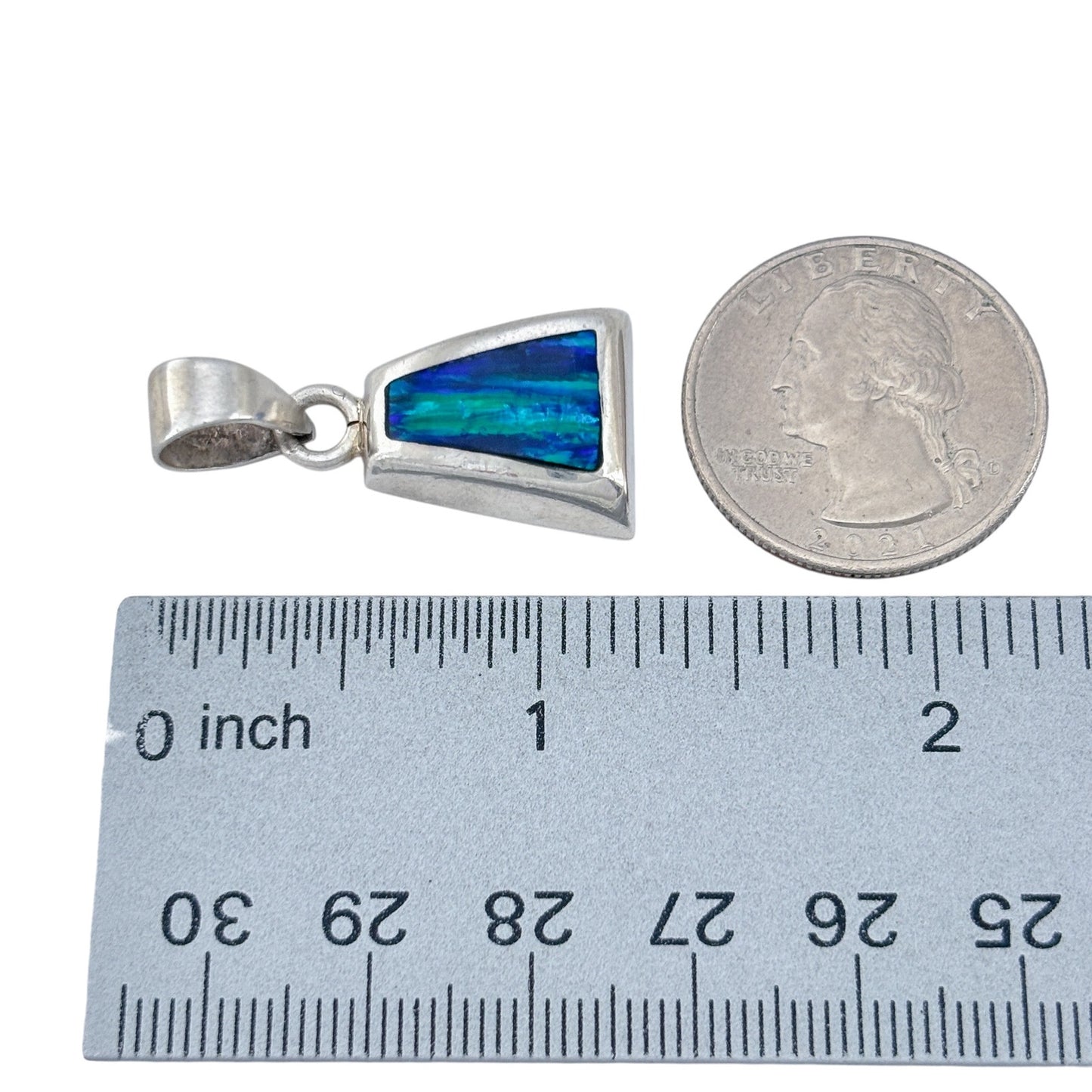 Vintage Mexican Taxco Sterling Silver 925 Opal Pendant