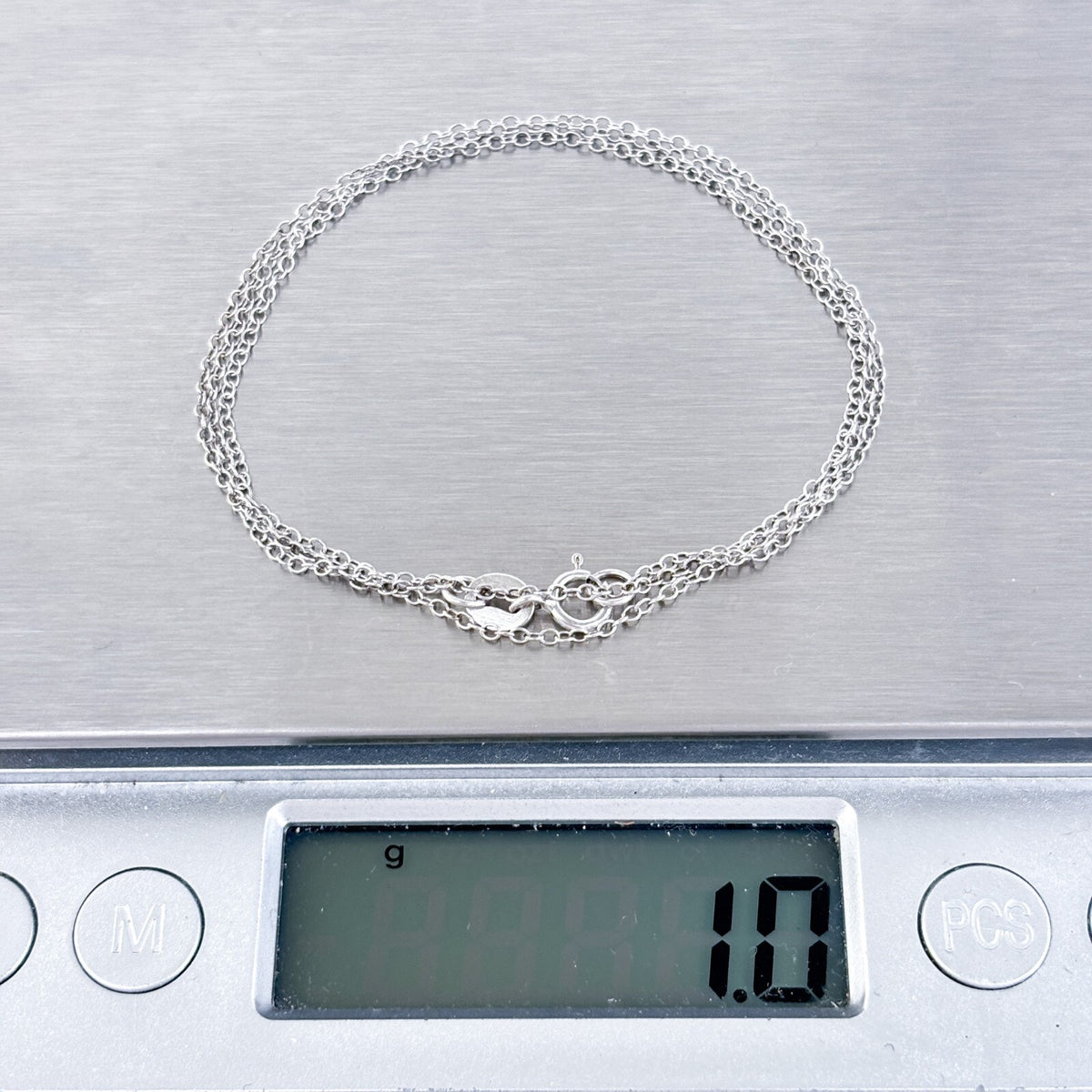 Estate Sterling Silver 925 Cable Chain Necklace 18"