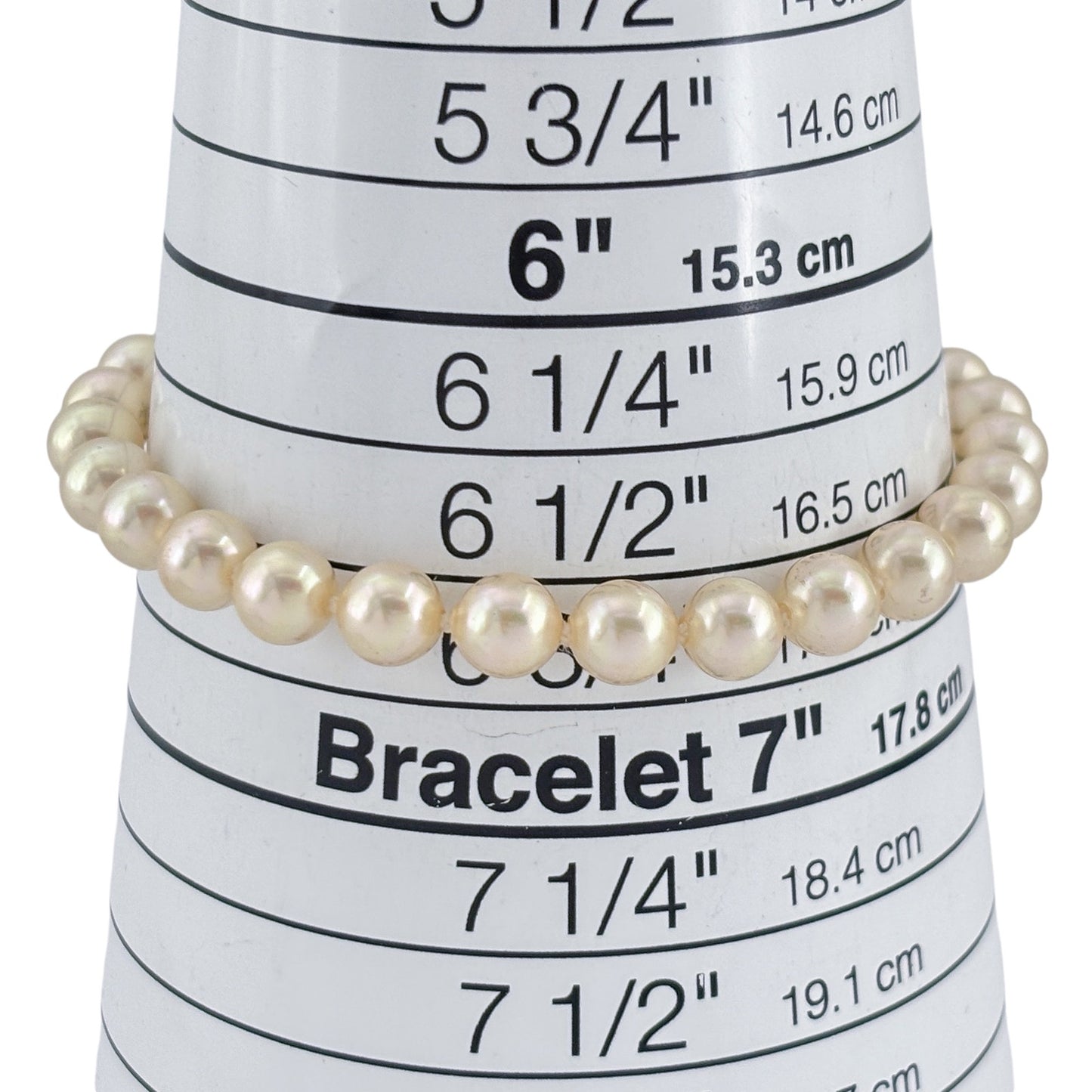 Vintage Gold-Tone Sterling Silver 925 Pearl Bracelet 7"