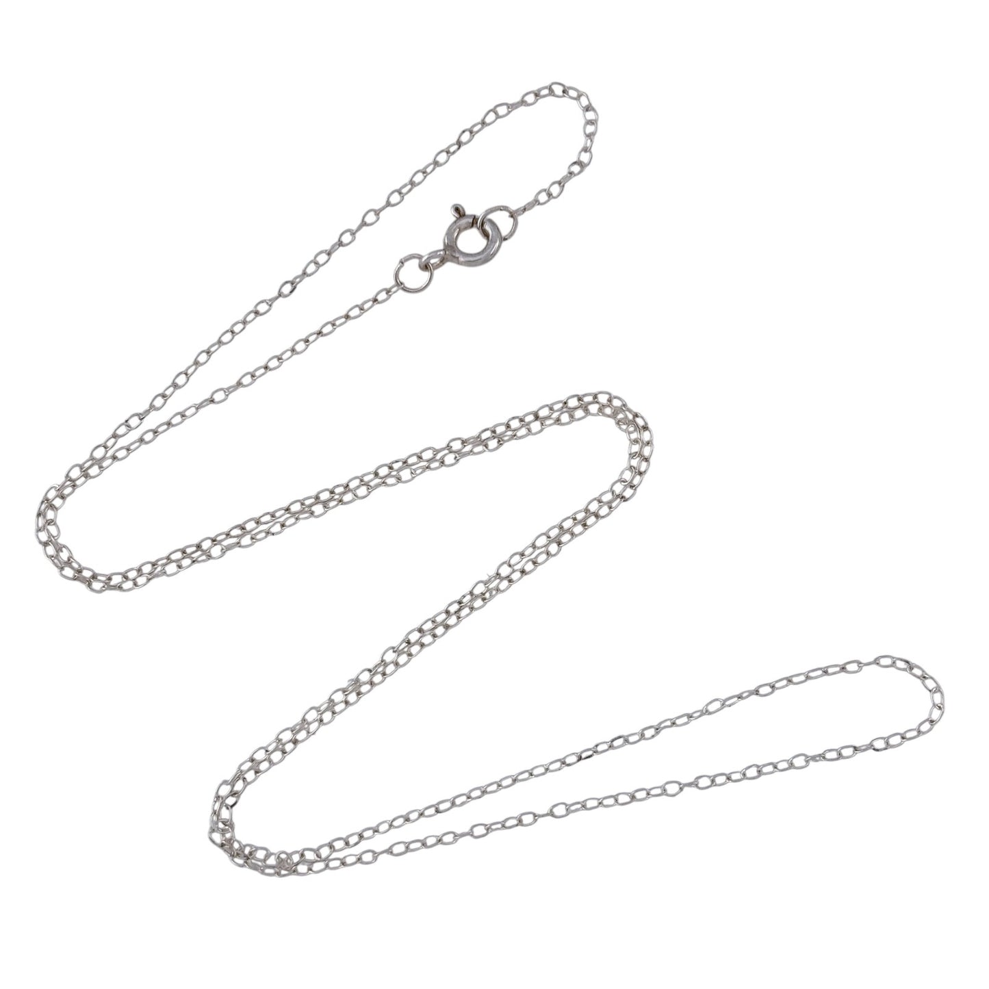 Vintage Sterling Silver 925 Cable Link Chain Necklace 19.5"