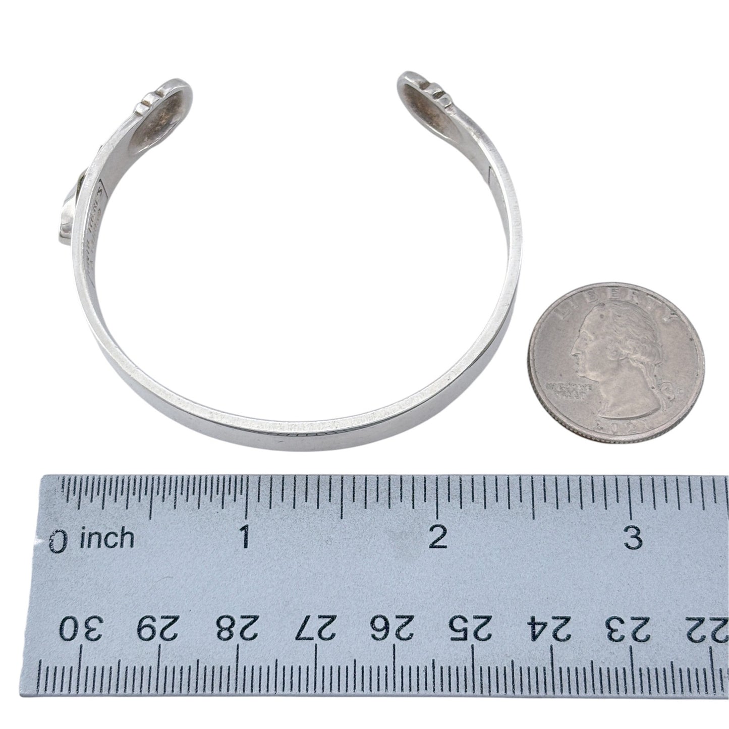 HIV/AIDS Awareness 90’s Silver Plated Until There's a Cure Cuff 7"