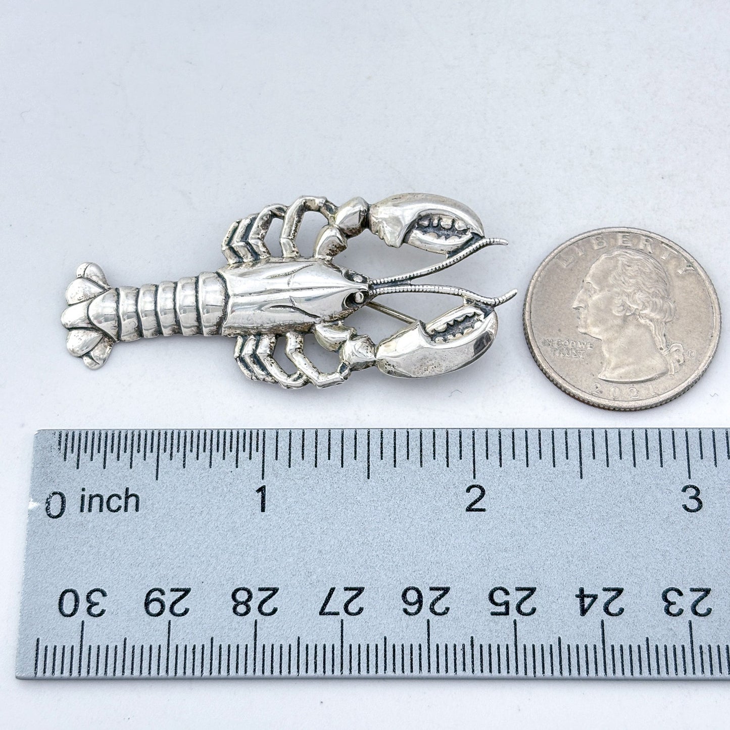 Vintage Sterling Silver 925 Lobster Brooch