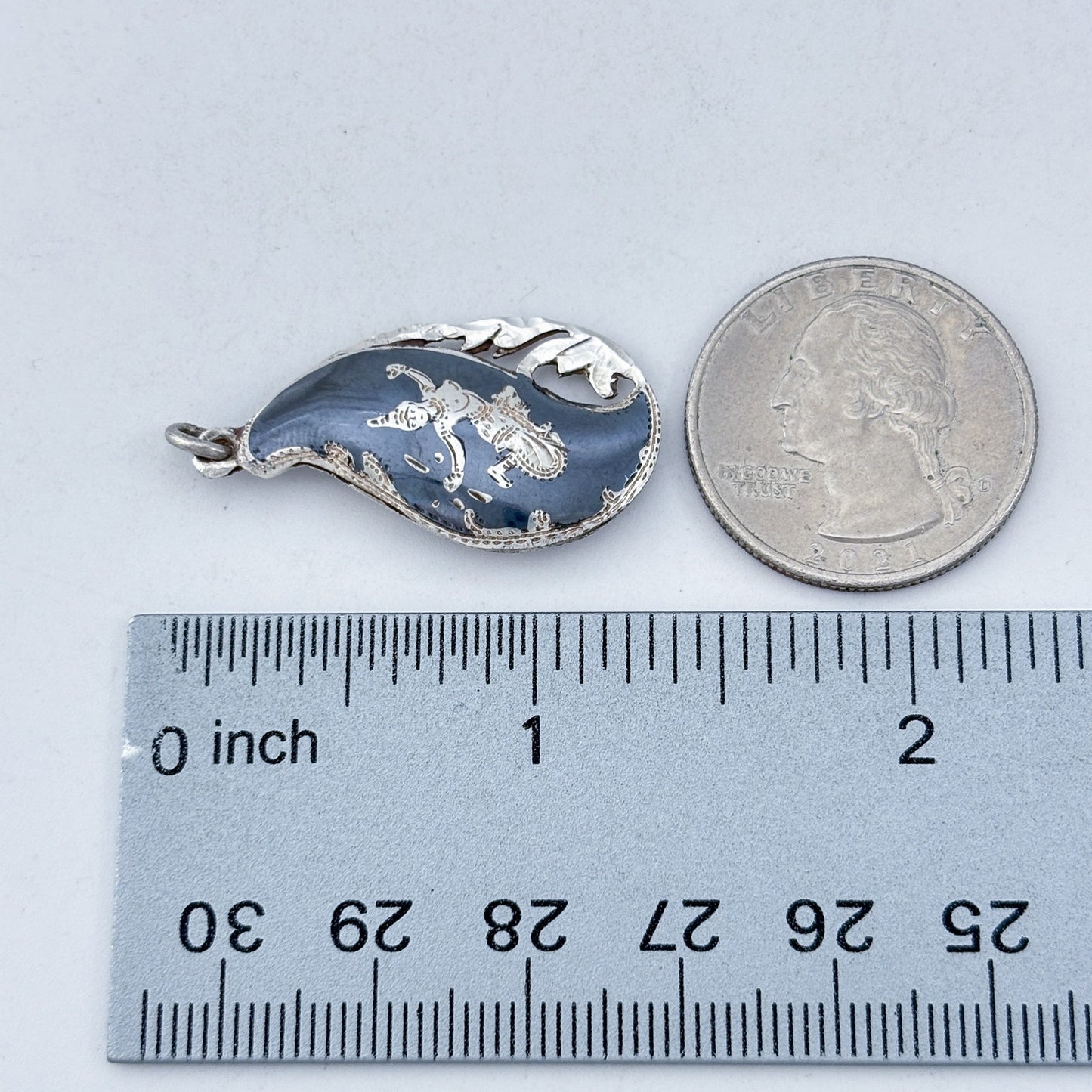 Vintage Sterling Silver 925 Thai Dancer Pendant