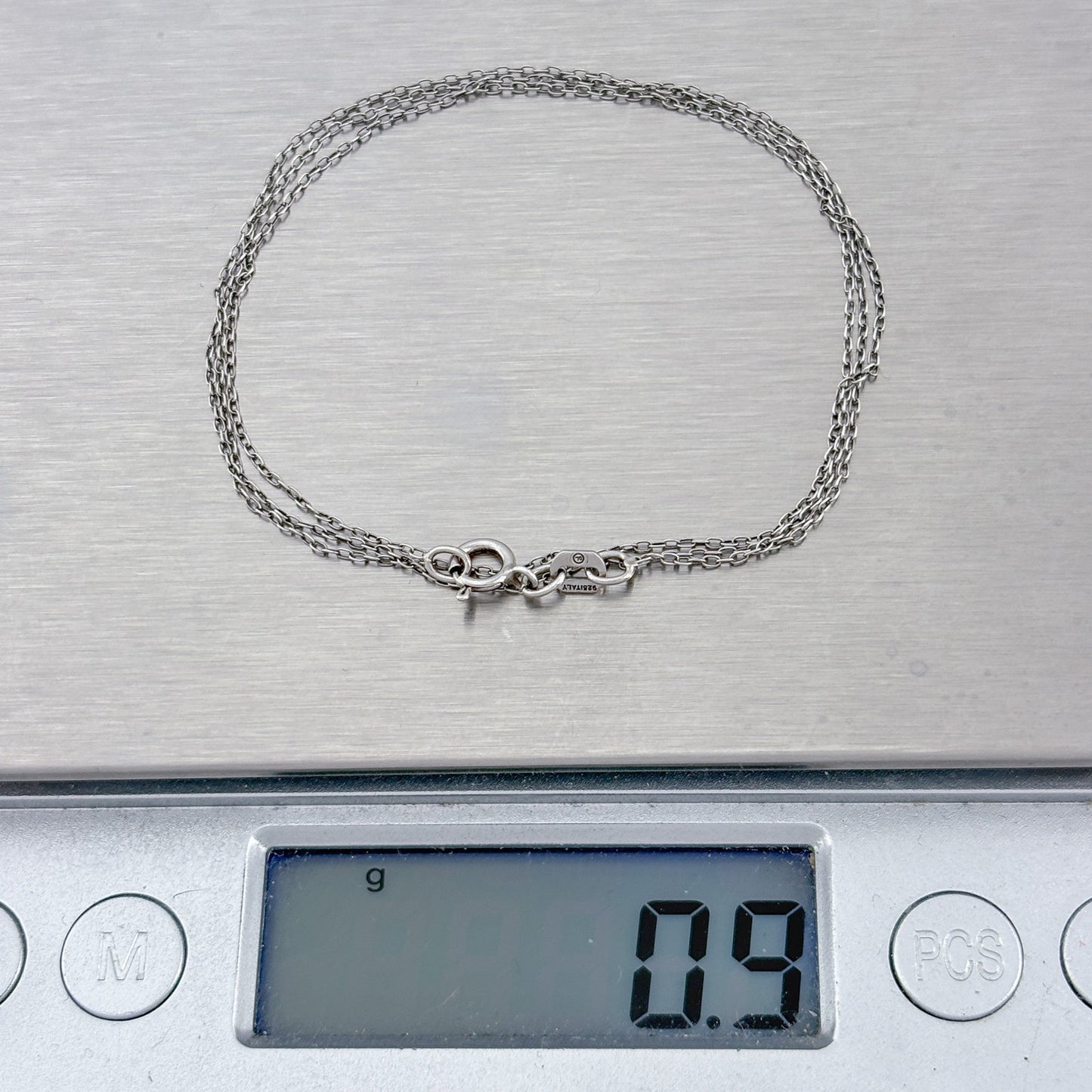 Vintage Italian Sterling Silver 925 Cable Link Chain Necklace 19"