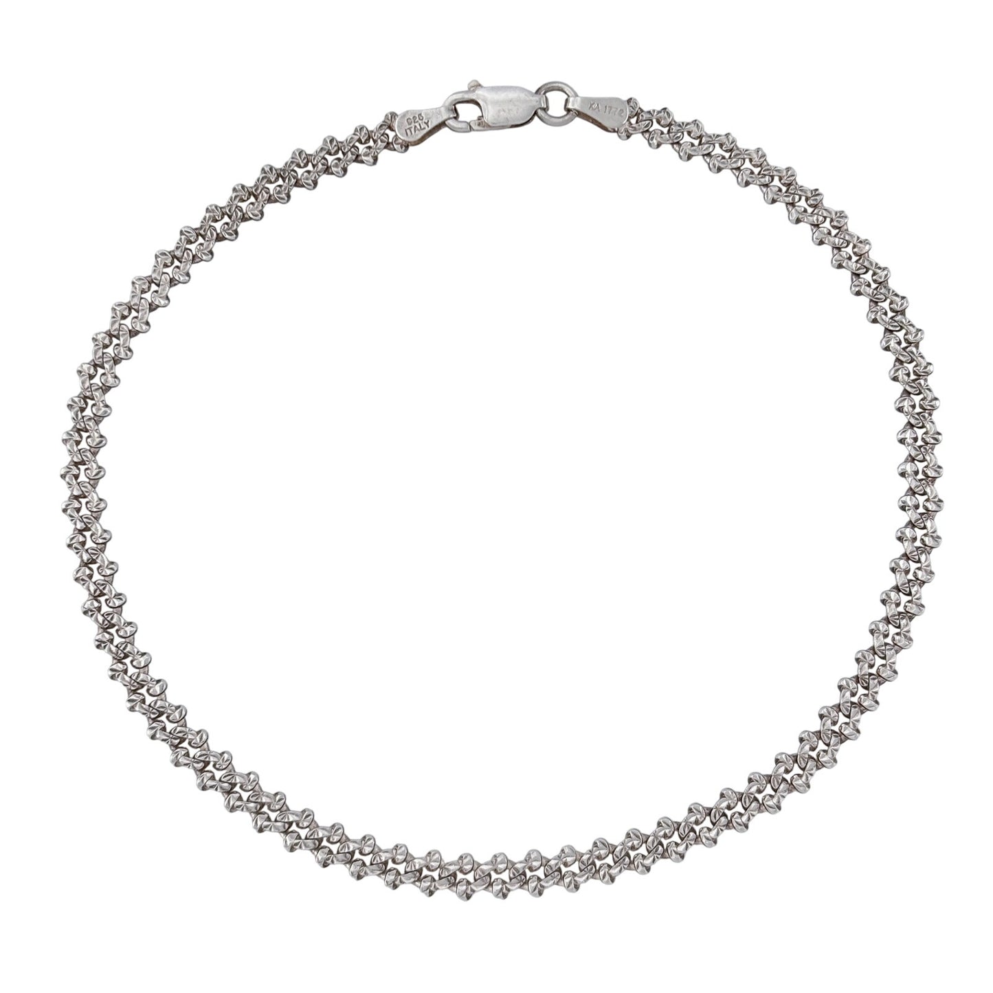 Vintage Sterling Silver 925 Italian Chain Anklet 9.5"