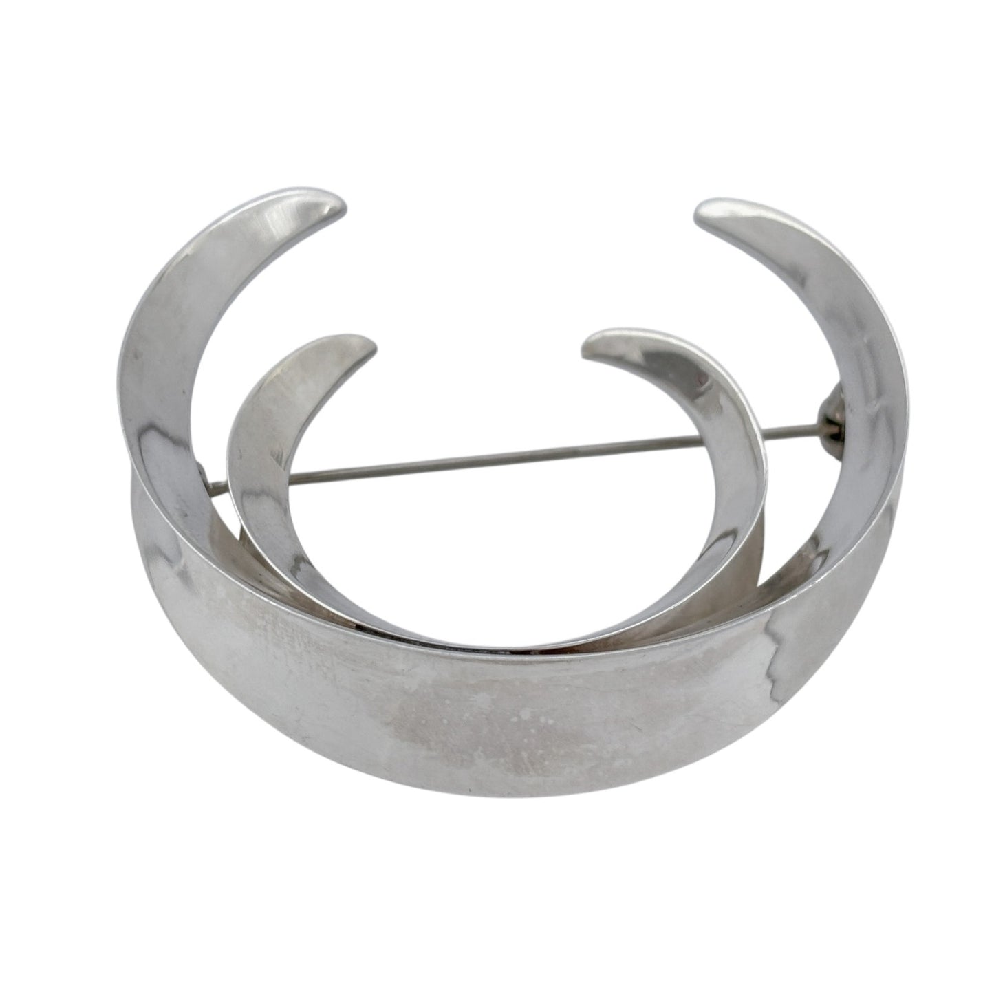 Vintage Sterling Silver 925 Crescent Brooch