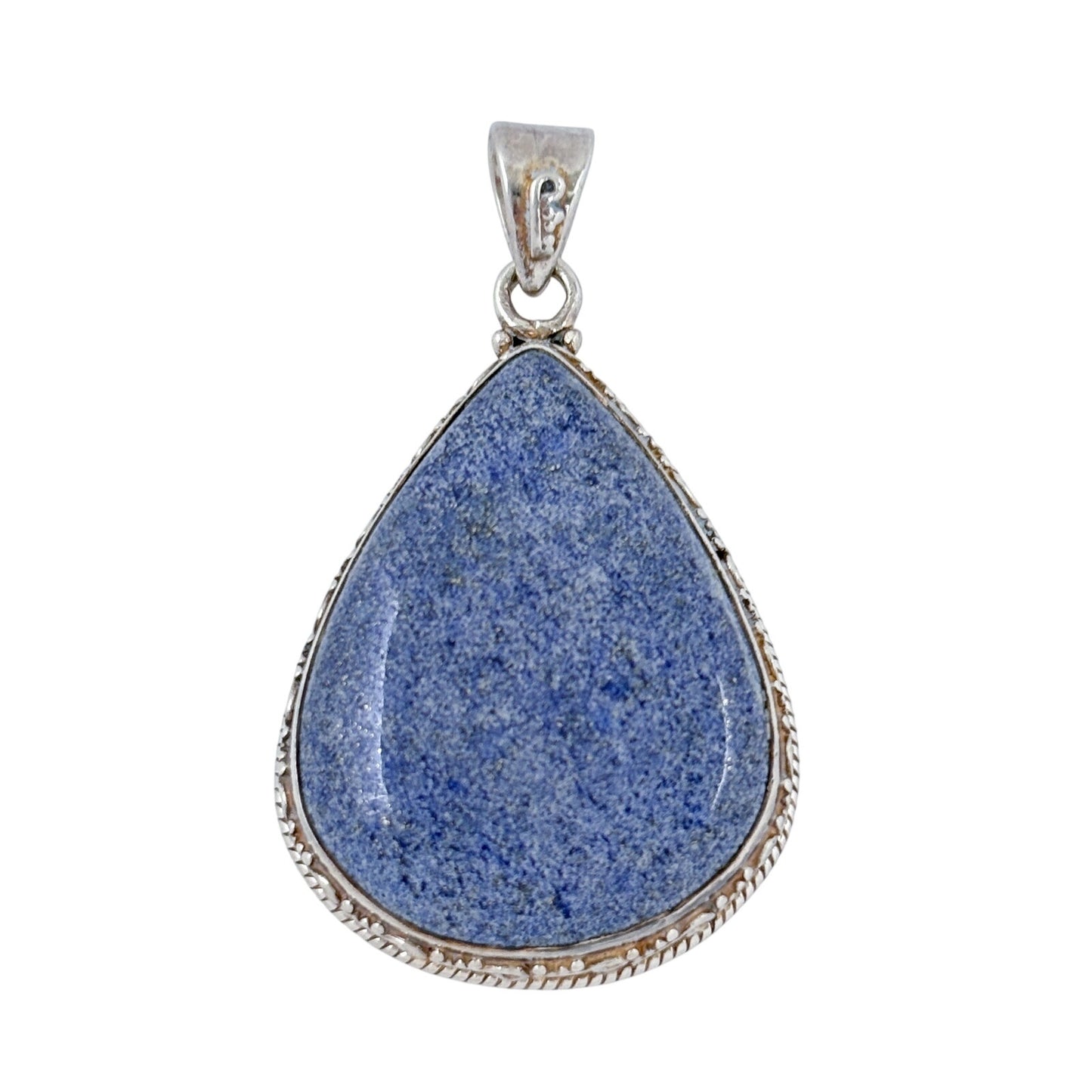 Vintage Sterling Silver 925 Denim Lapis Lazuli Pendant