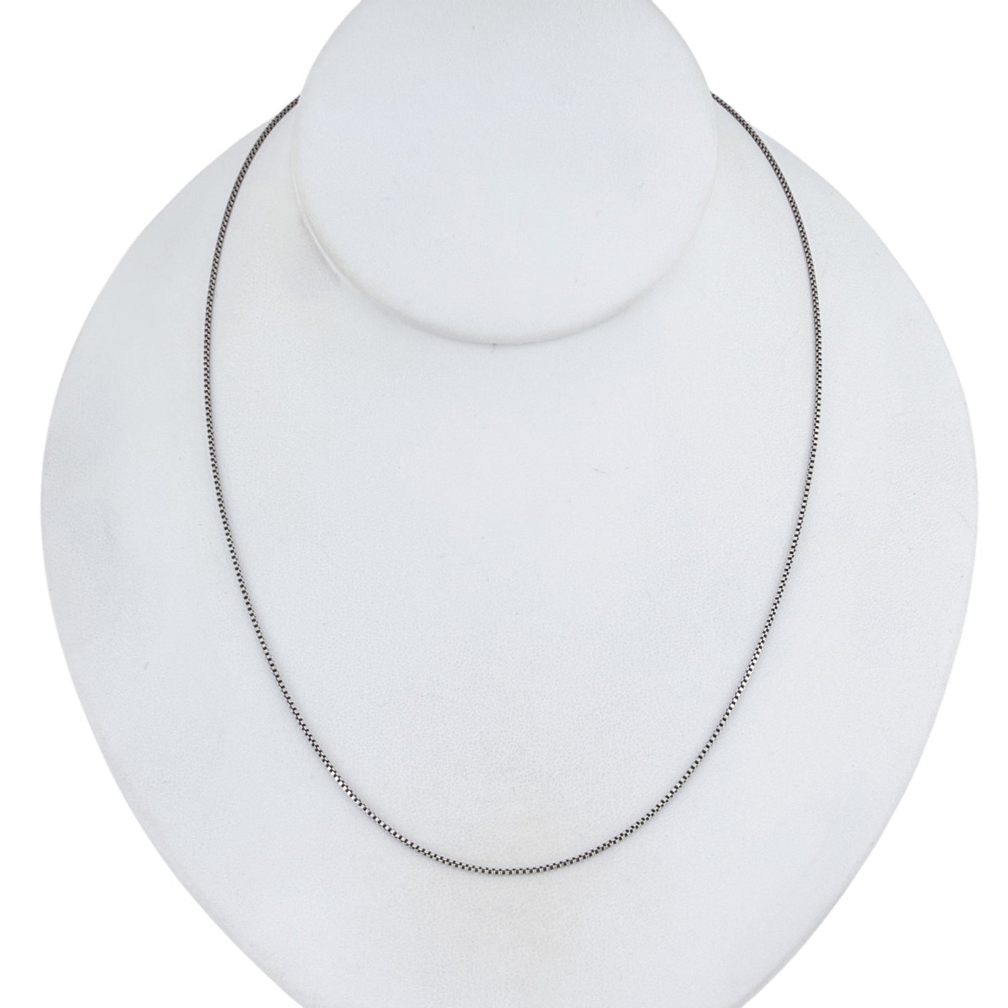 Vintage Italian Sterling Silver 925 Box Chain Necklace 18"