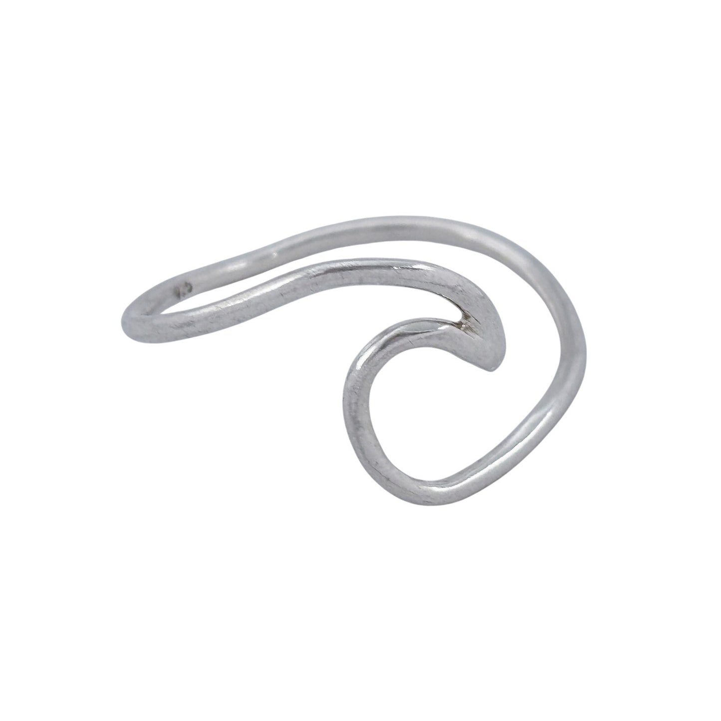 Vintage Sterling Silver 925 Wave Swirl Ring Size 7