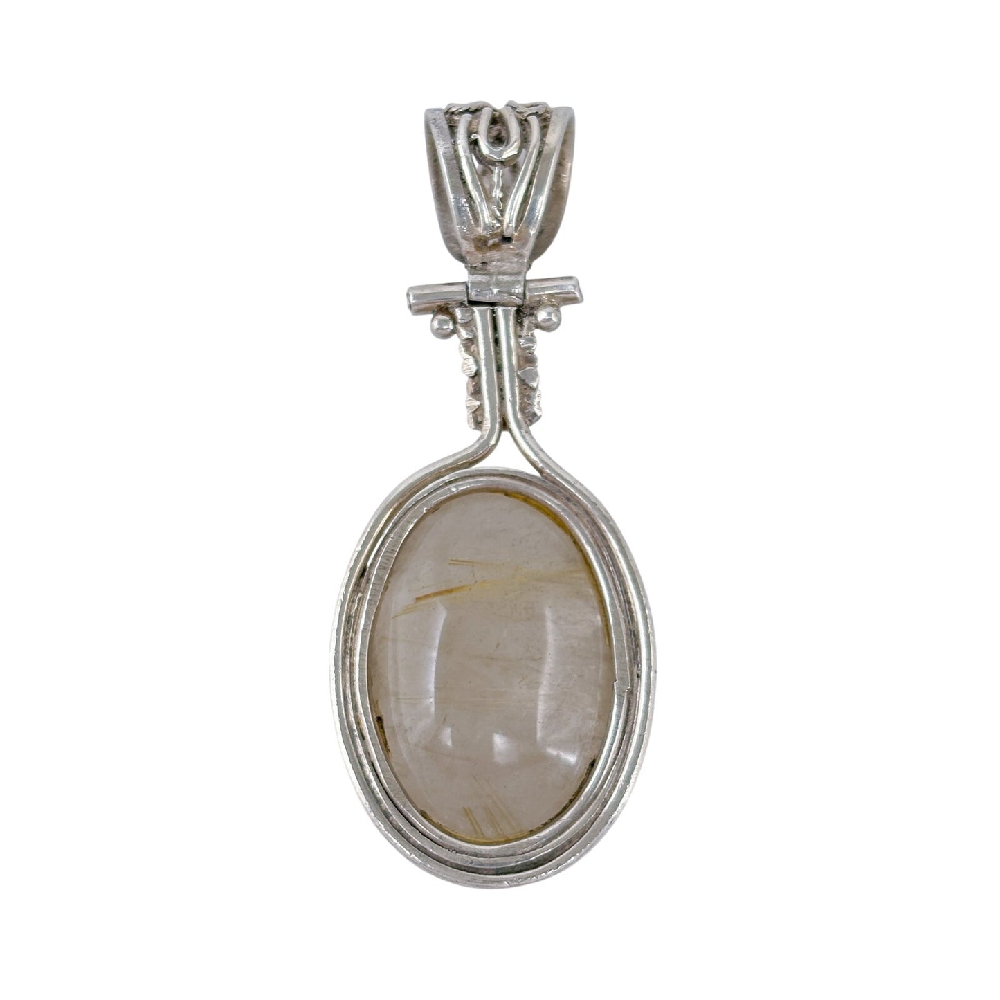 Vintage Sterling Silver 925 Quartz Pendant