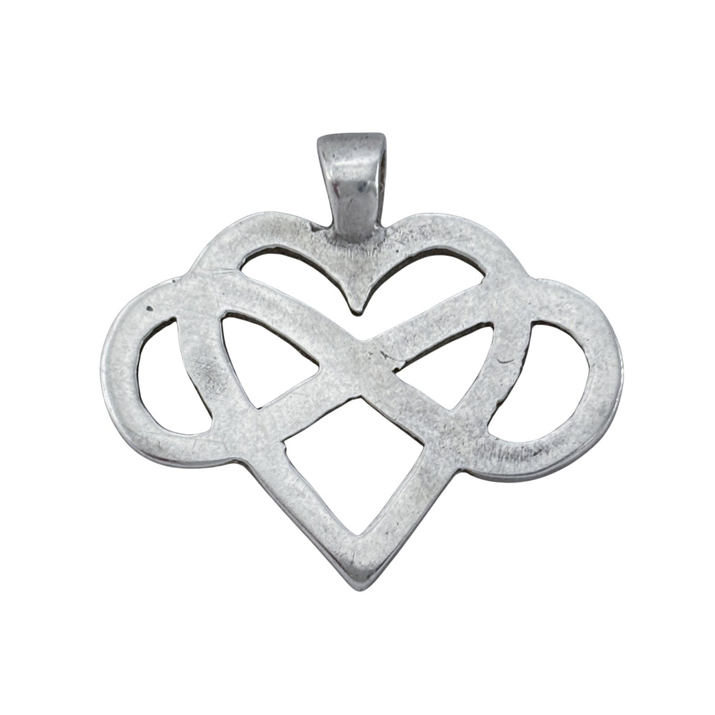 Vintage Sterling Silver 925 Heart Infinity Pendant