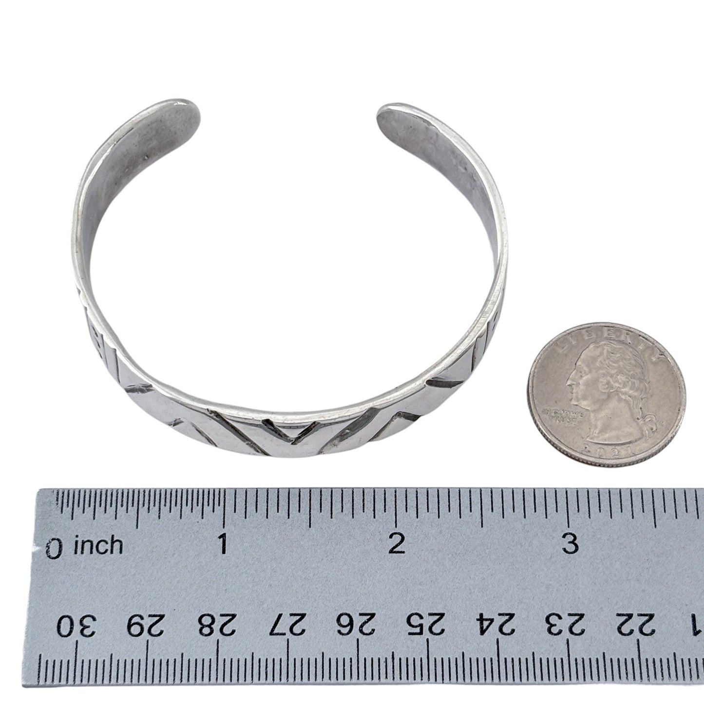 W.L. Royall Sterling Silver 925 39.2 gram Cuff Bracelet 7.5"