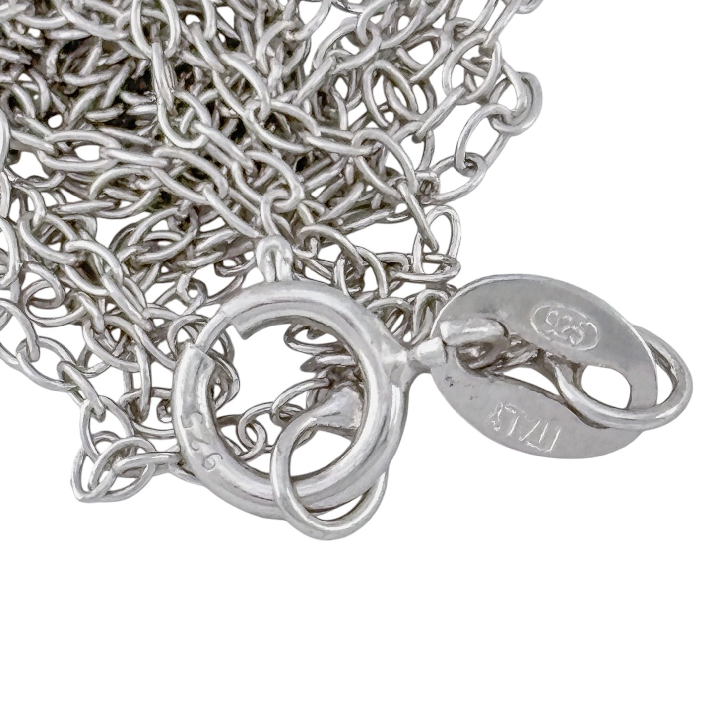 Vintage Italy Sterling Silver 925 Cable Link Chain Necklace 18"