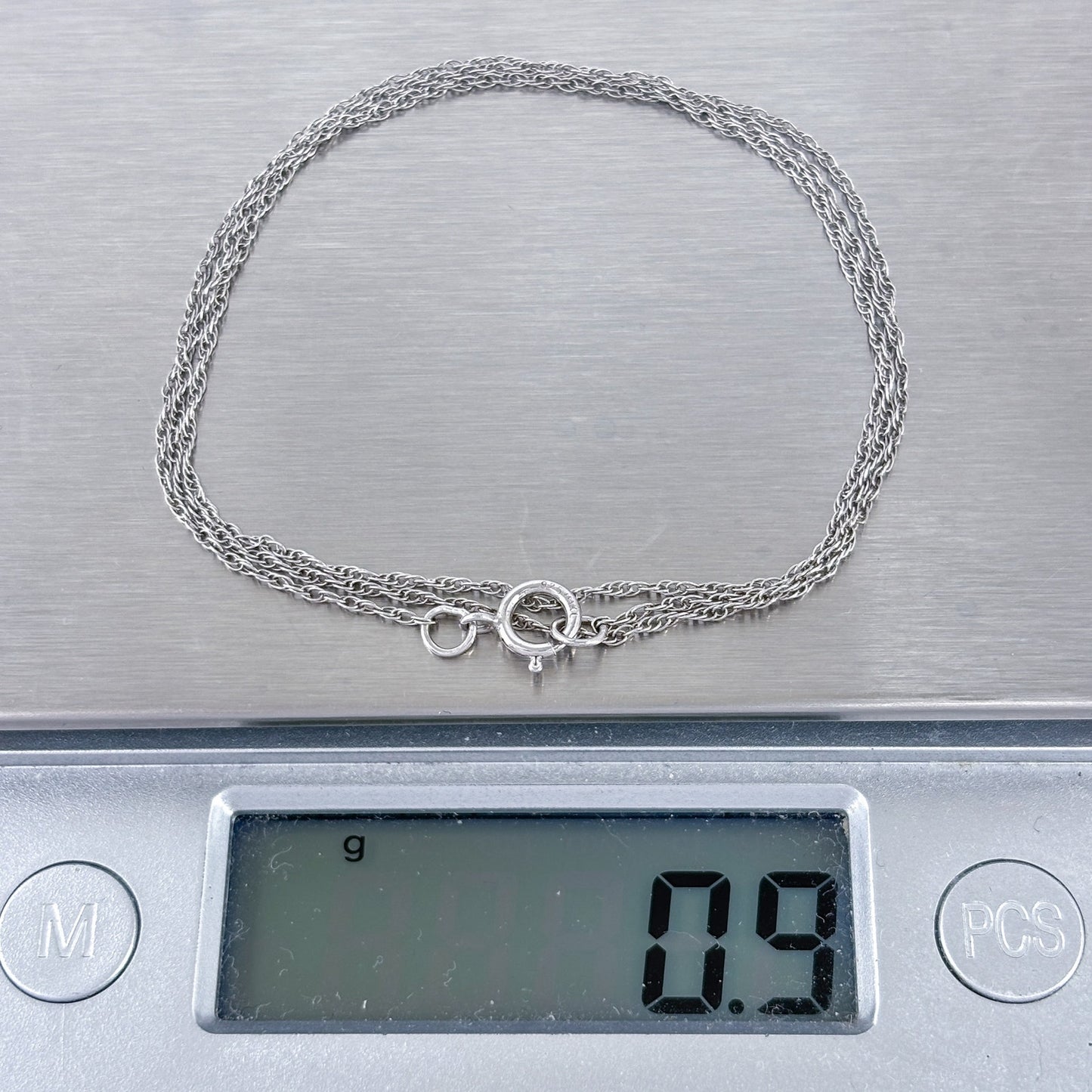 Vintage Sterling Silver 925 Cable Link Chain Necklace | 18"