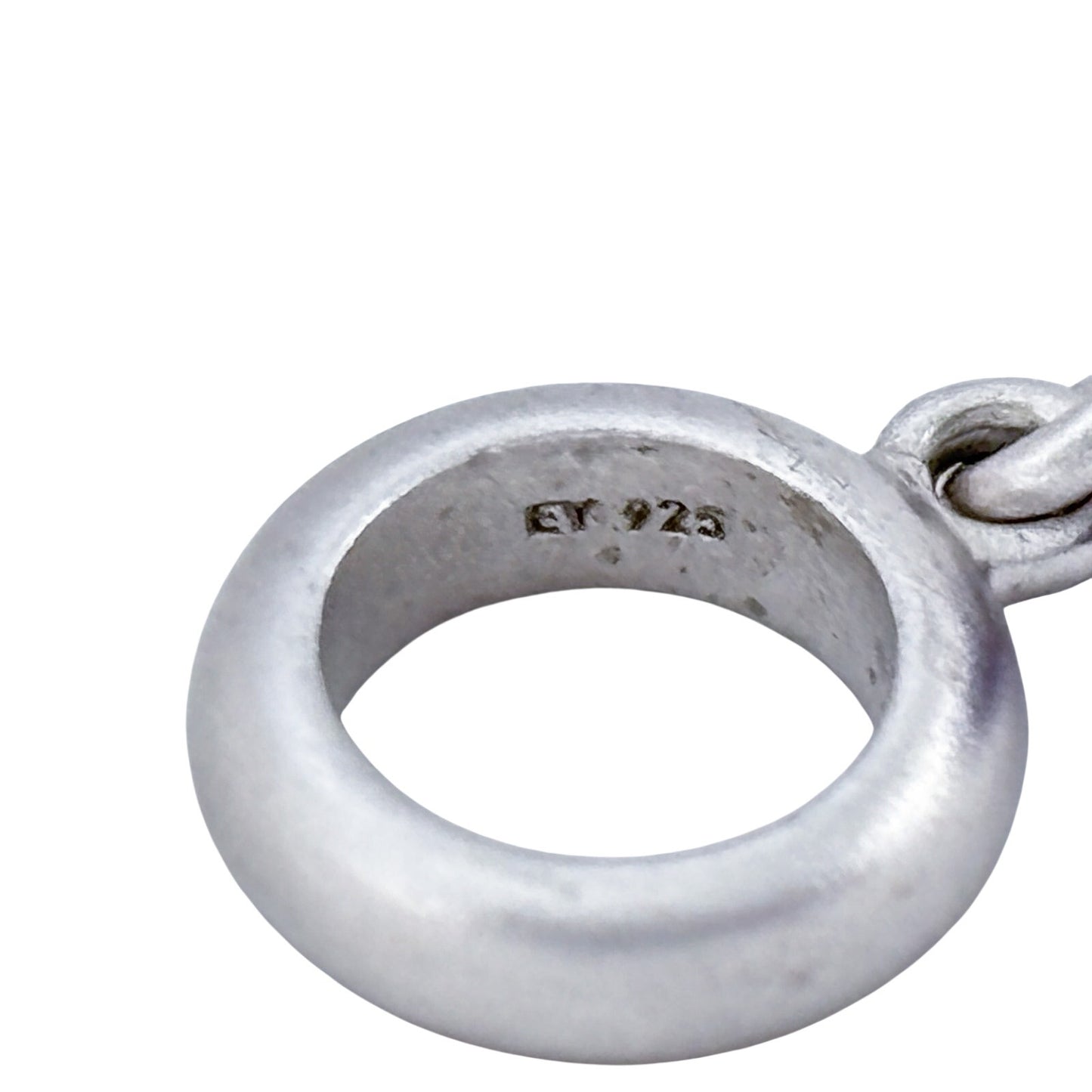 Vintage Sterling Silver 925 Purple Crystal Heart Slide Bracelet Charm
