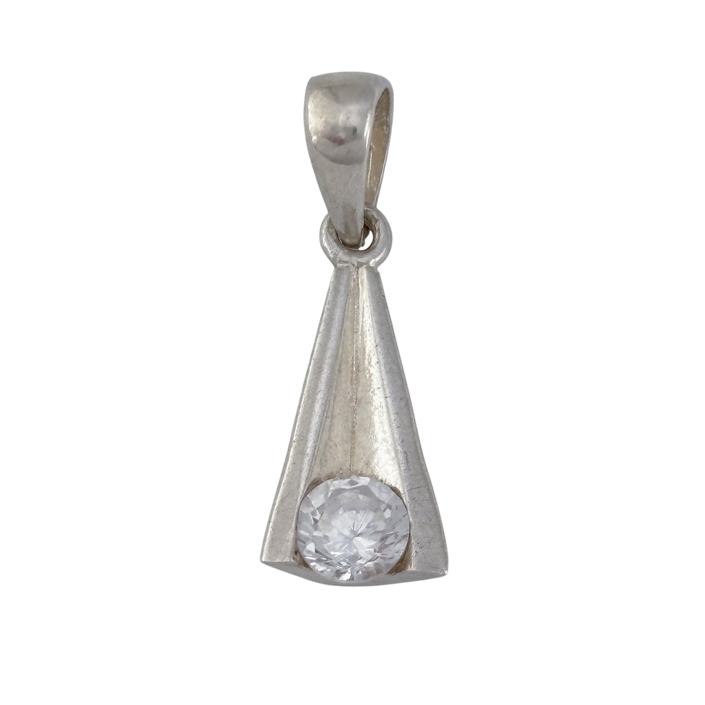 Vintage Sterling Silver 925 Cubic Zirconia Pendant