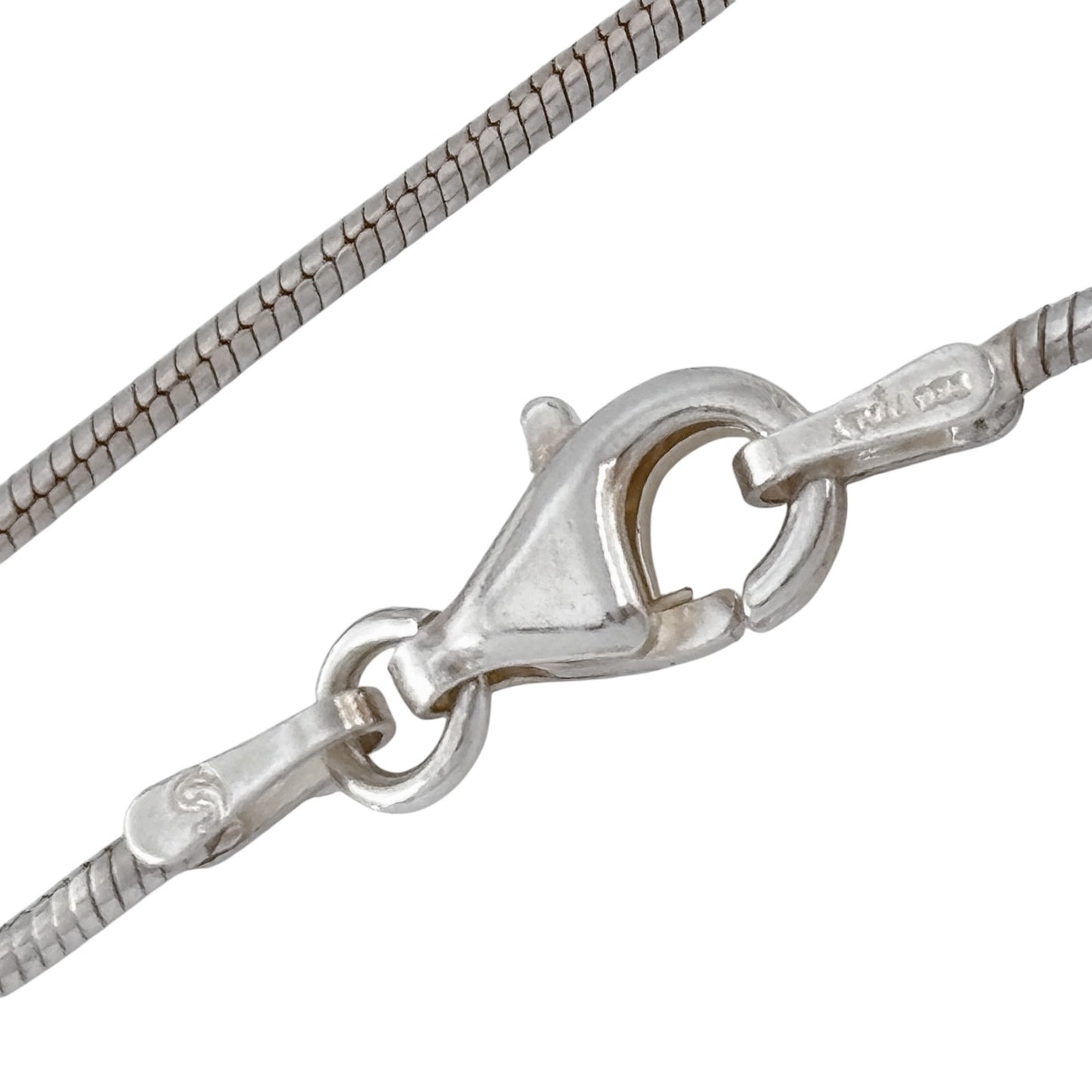 Vintage Italy Sterling Silver 925 Snake Chain Necklace 18"