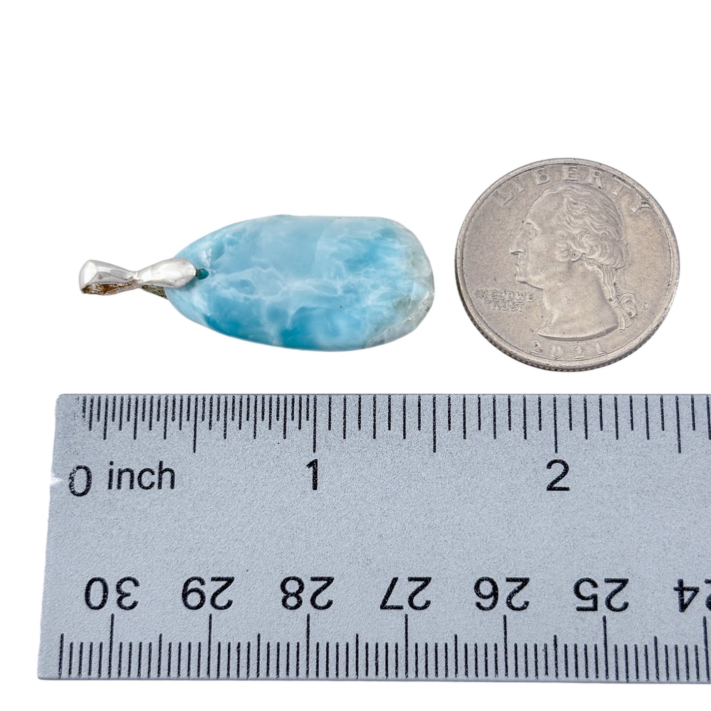 Vintage Sterling Silver 925 Larimar Pendant