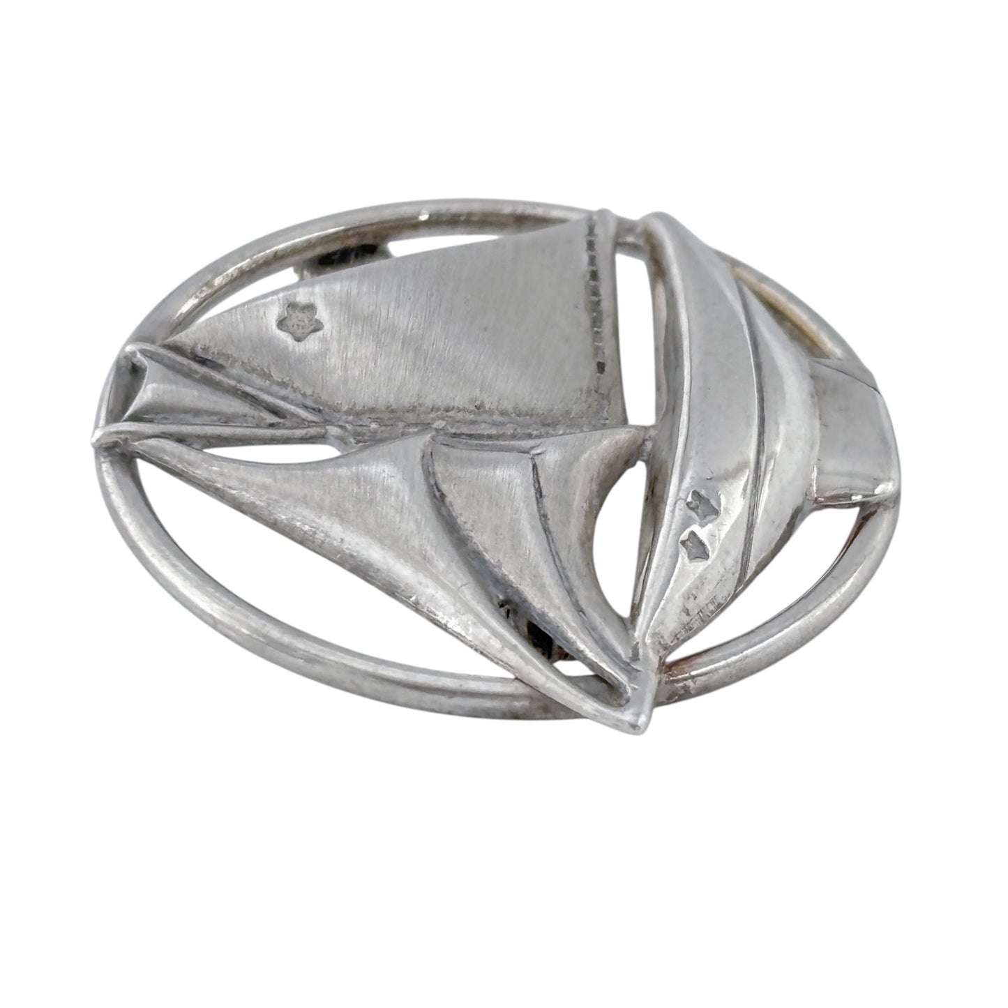 Vintage Sterling Silver 925 Sailboat Brooch