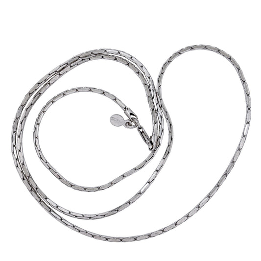 Vintage Sterling Silver 925 Cobra Link Chain Necklace 24"