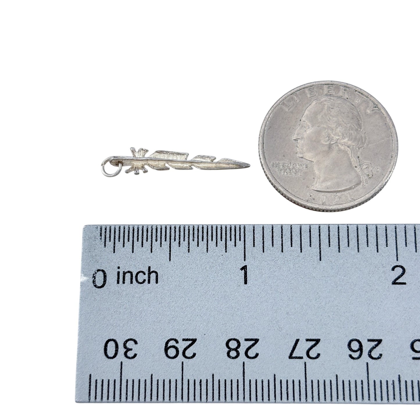 Vintage Sterling Silver 925 Feather Charm