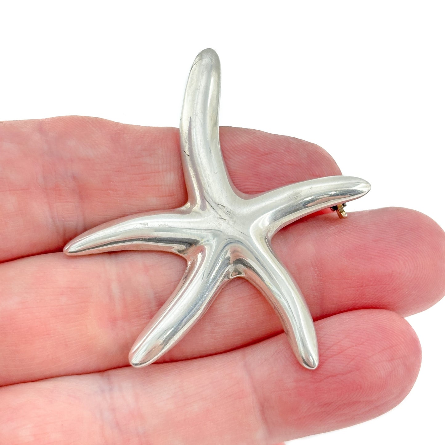 Vintage Sterling Silver 925 Starfish Brooch