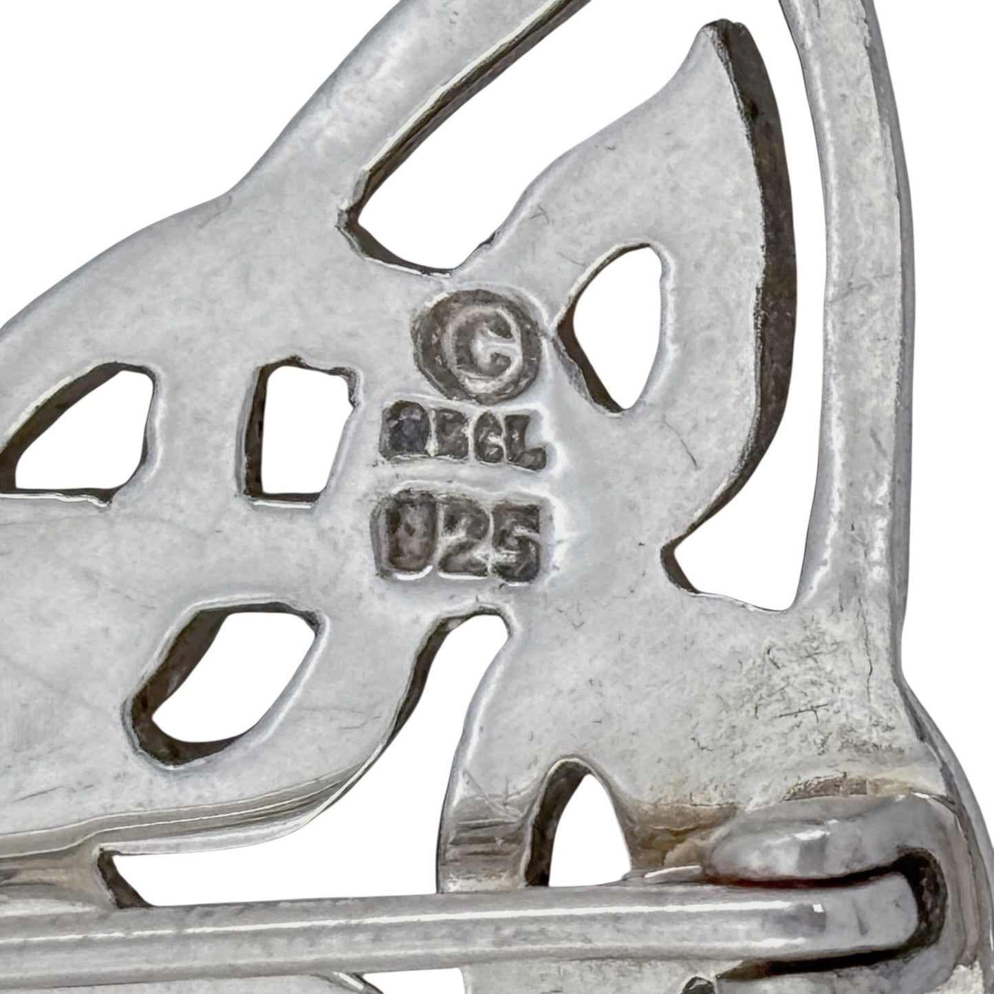 Vintage Sterling Silver 925 Celtic Triquetra Brooch