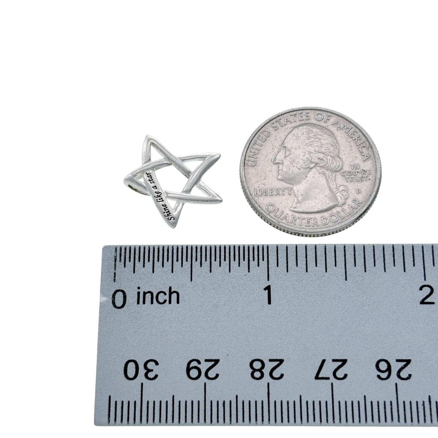 Vintage Sterling Silver 925 "Shine Like a Star" Pendant