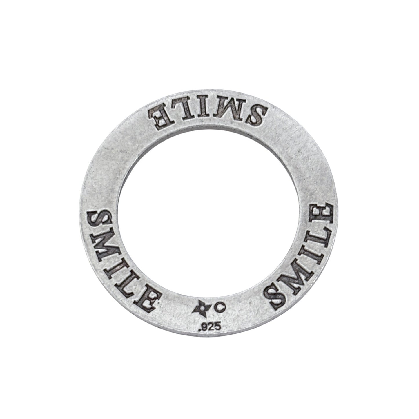 Vintage Sterling Silver 925 Smile Ring Charm