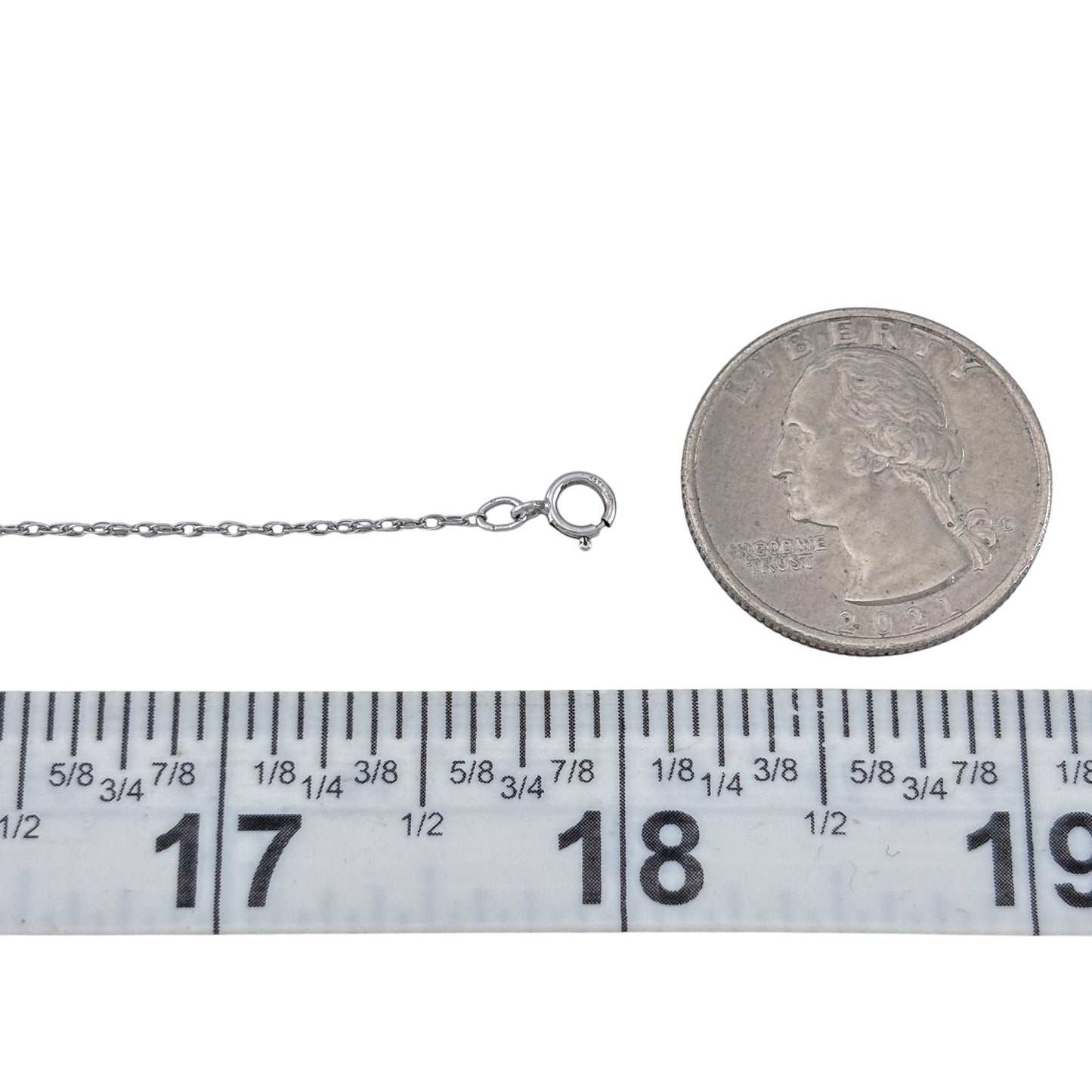 Vintage Sterling Silver 925 Cable Chain Necklace 18"