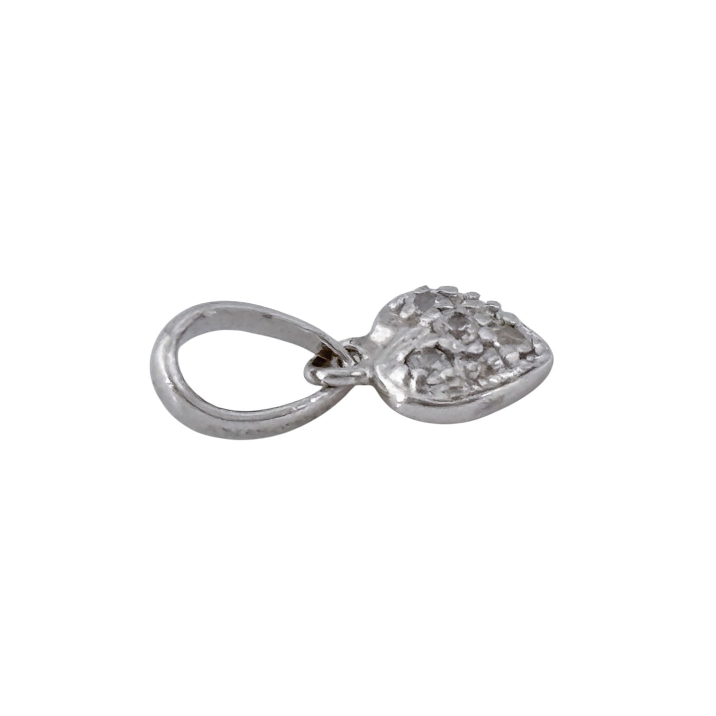 Vintage Disney Sterling Silver 925 Cubic Zirconia Heart Pendant