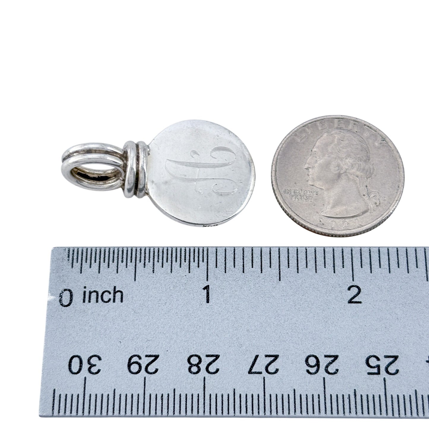 Vintage Sterling Silver 925 Monogram A Pendant