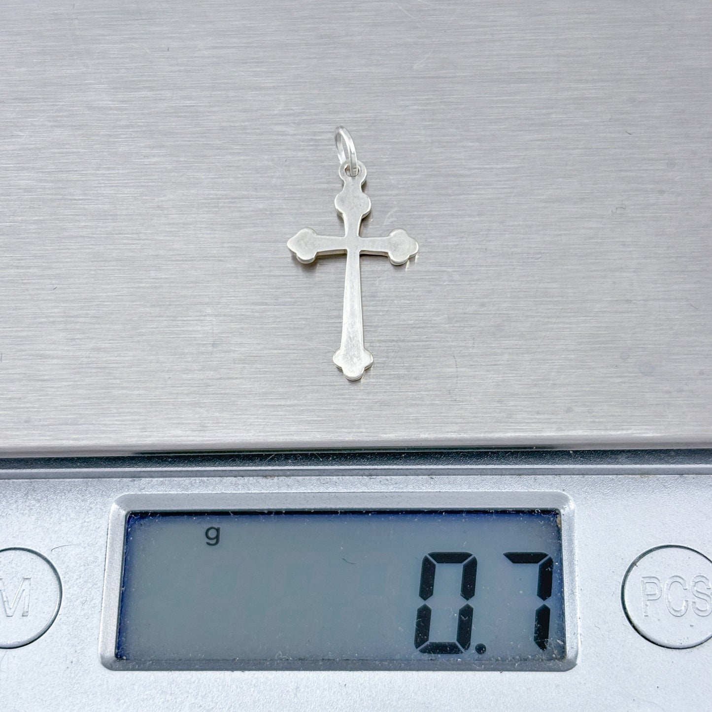 Vintage Sterling Silver 925 Dainty Cross Pendant