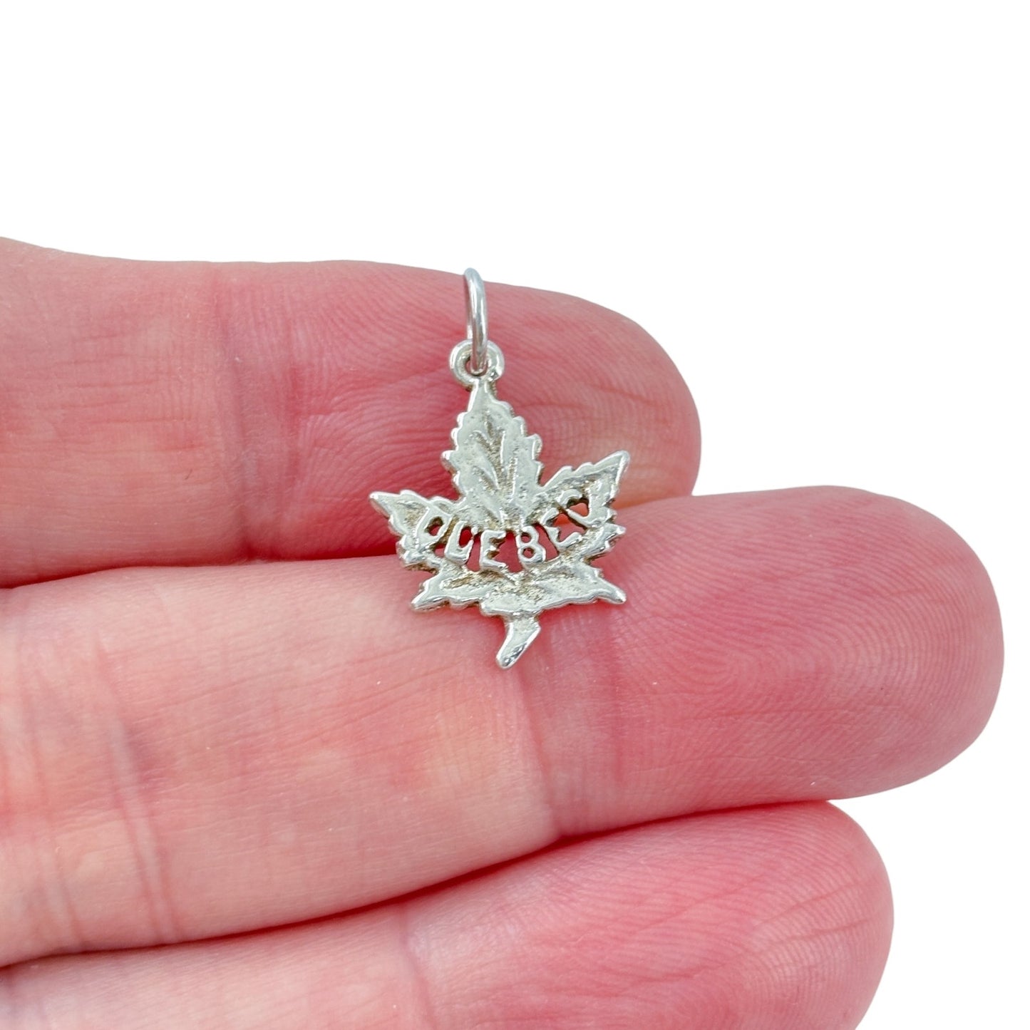 Vintage Sterling Silver 925 Quebec Maple Leaf Charm
