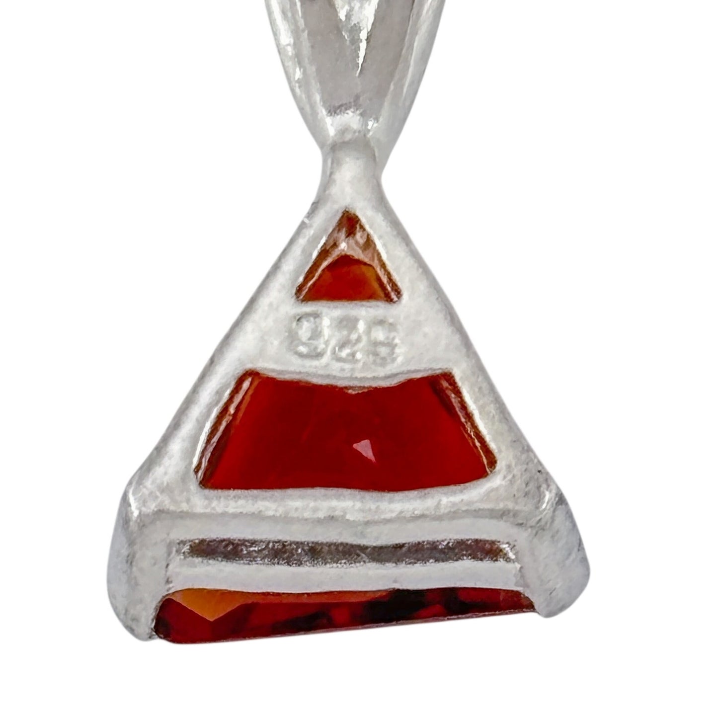Vintage Sterling Silver 925 Garnet Pendant