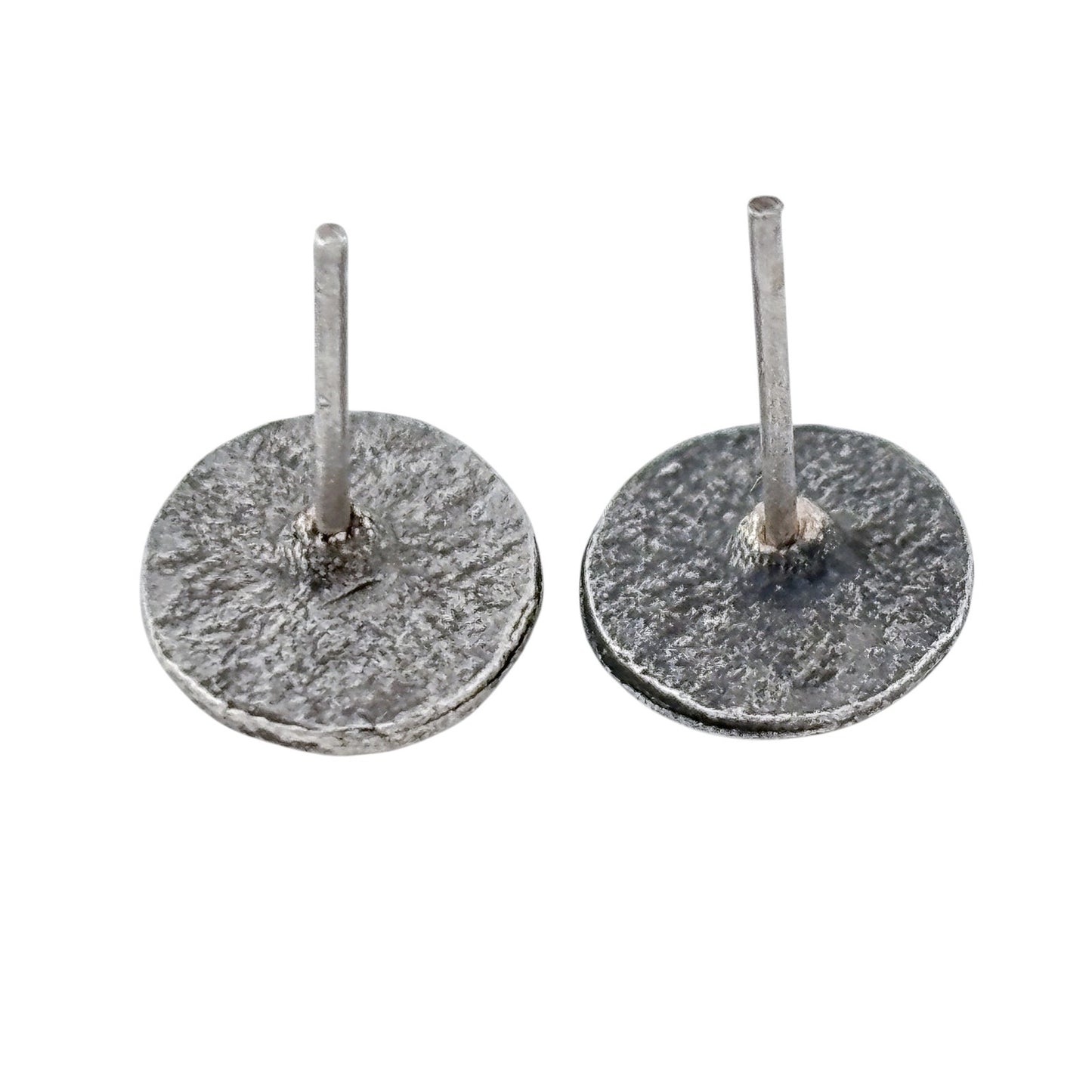 Vintage Sterling Silver 925 Floral Oval Stud Earrings