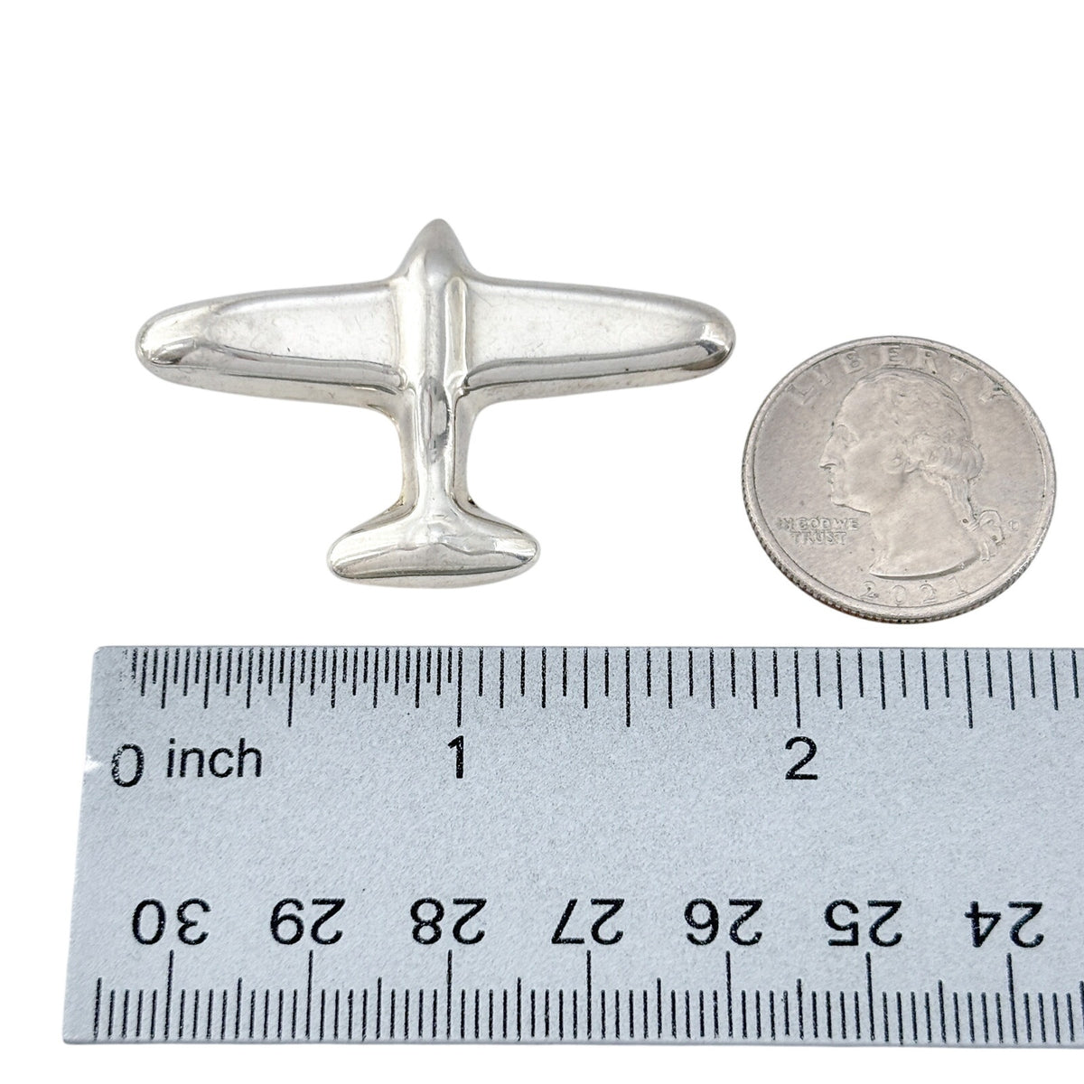 Vintage Mexican Taxco Sterling Silver 925 Airplane Brooch