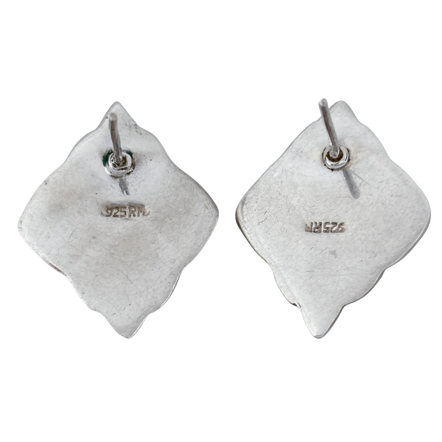 Vintage Sterling Silver 925  Fluted Earrings