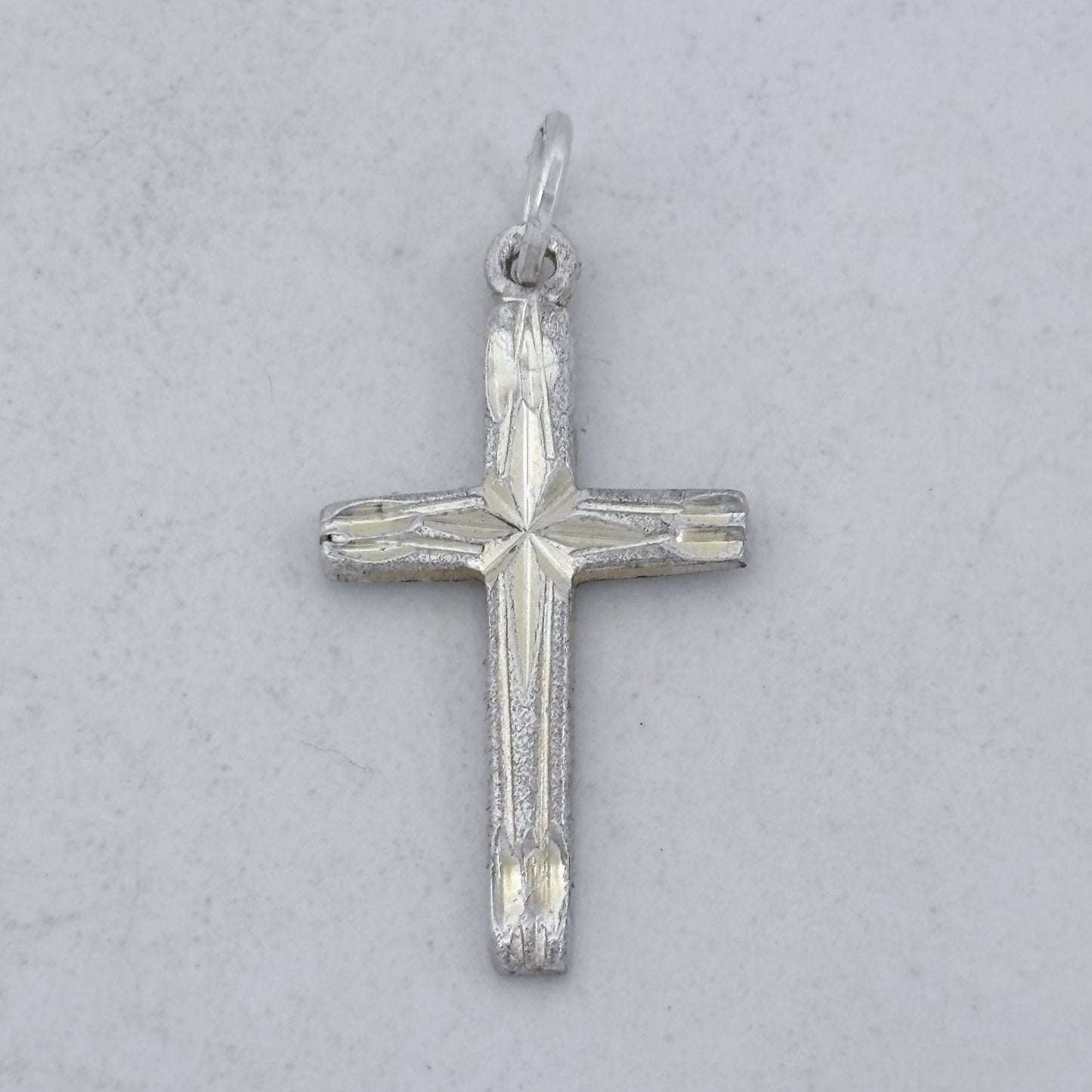 Vintage Sterling Silver 925 Star Cross Pendant