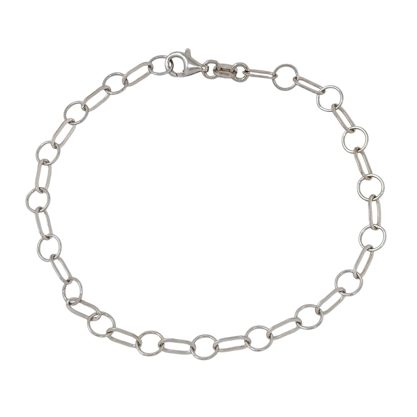 Estate Sterling Silver 925 Chain Bracelet 7.75"